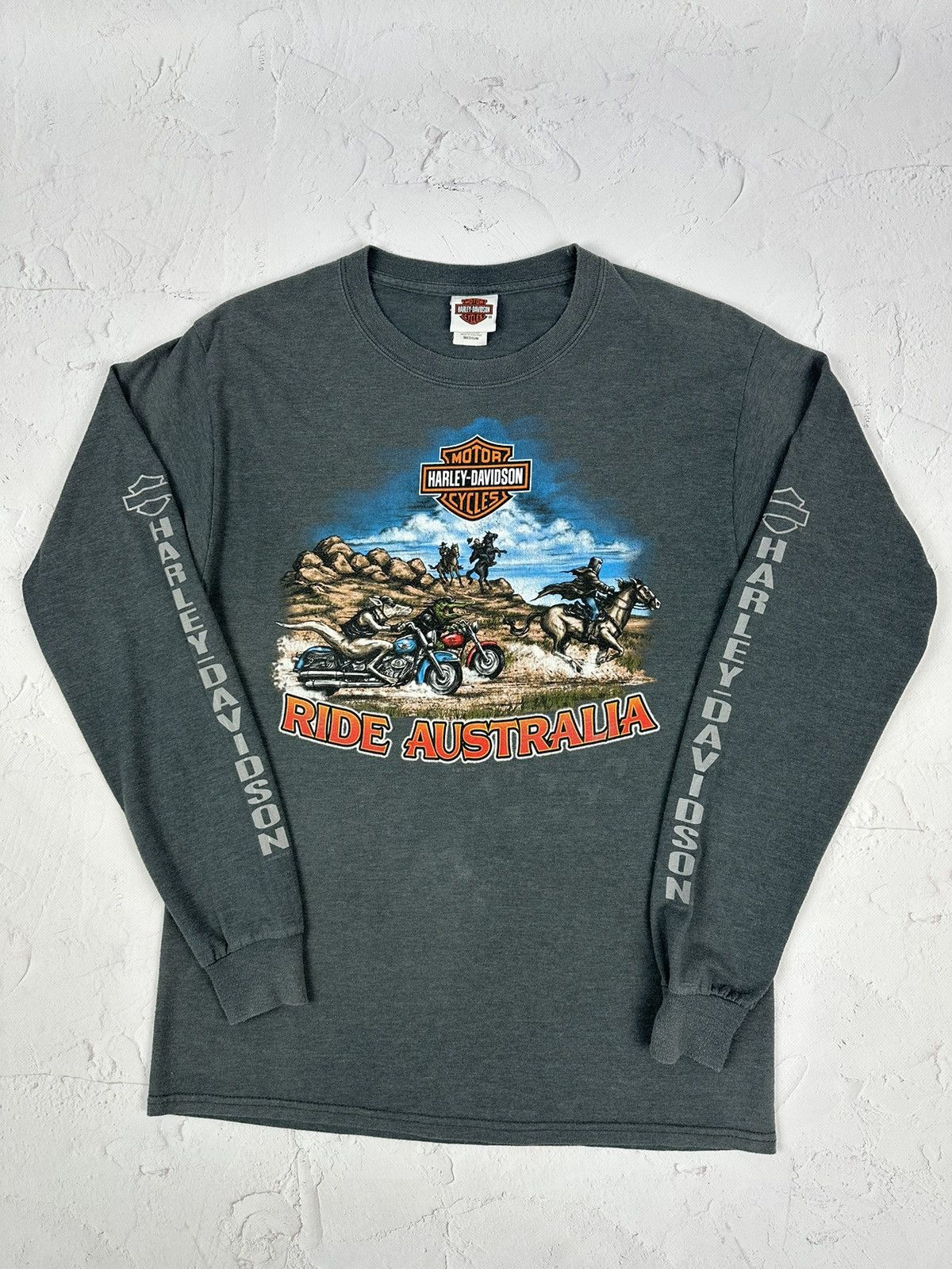 Harley Davidson × Vintage Vintage Harley-Davidson Rare 2010 Big Logo Long Sleeve Size US M / EU 48-50 / 2 - 1 Thumbnail