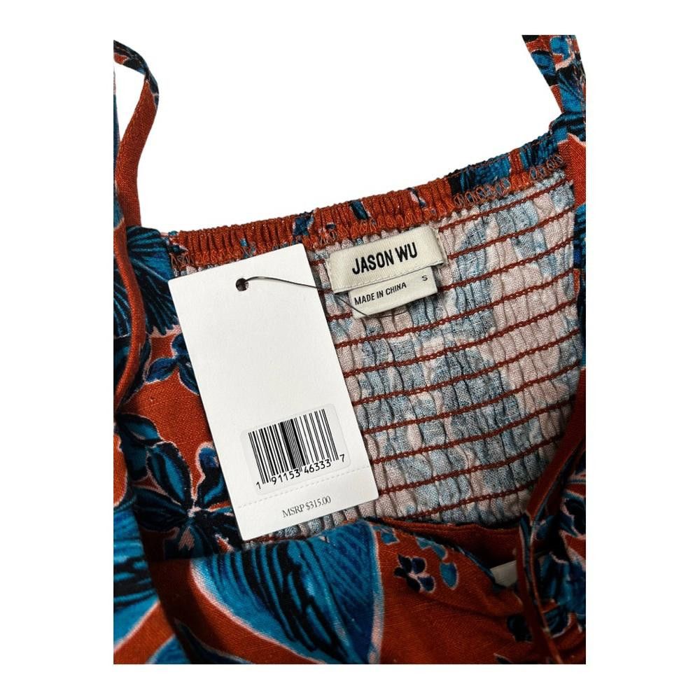 Designer Jason Wu l NWT Tropical Linen Midi Dress Size Small Size S / US 4 / IT 40 - 8 Thumbnail