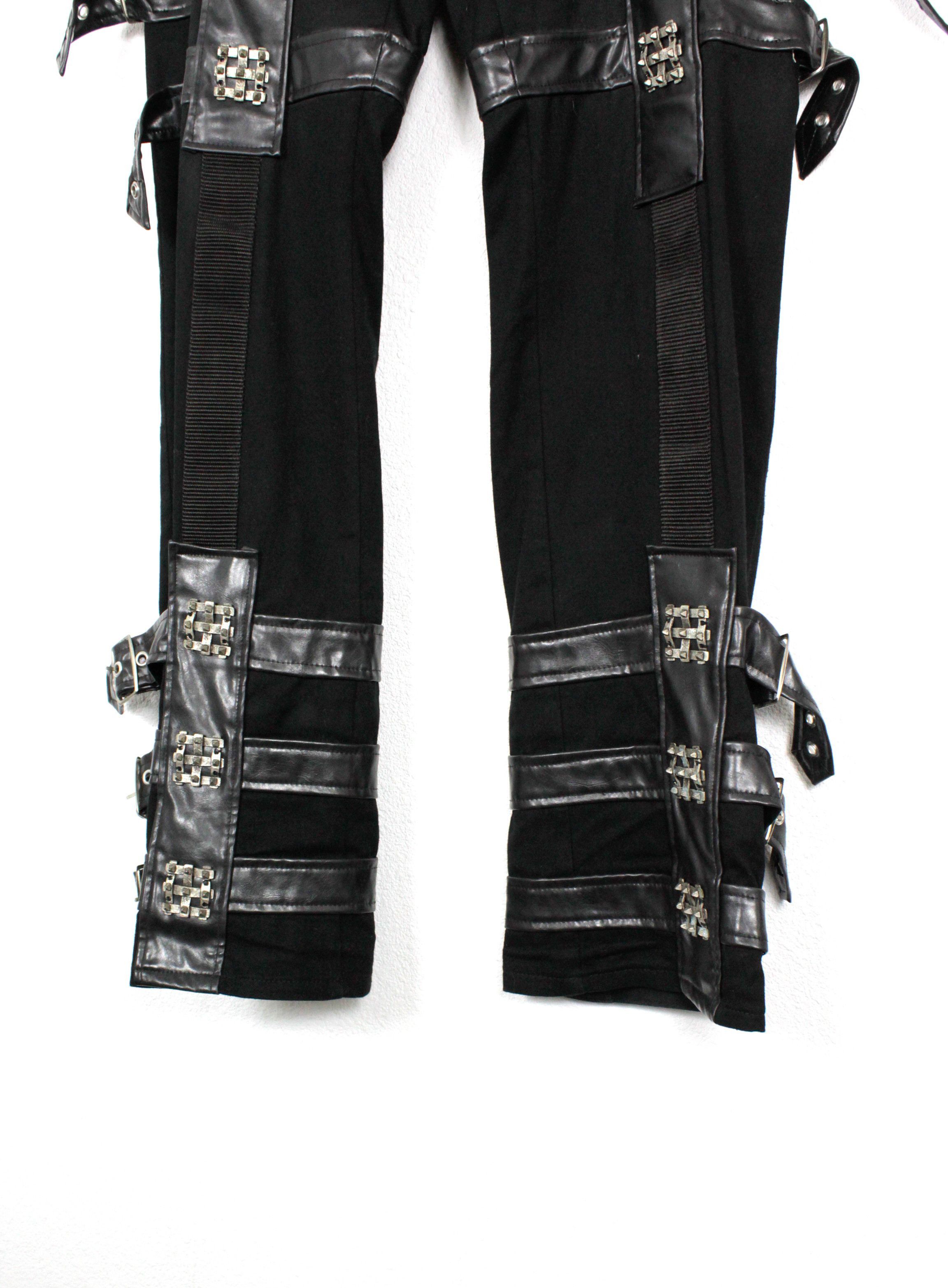 Japanese Brand Y2K Aderlass Baggy Parachute Bondage Gothic Pants CYber Size US 36 / EU 52 - 4 Thumbnail