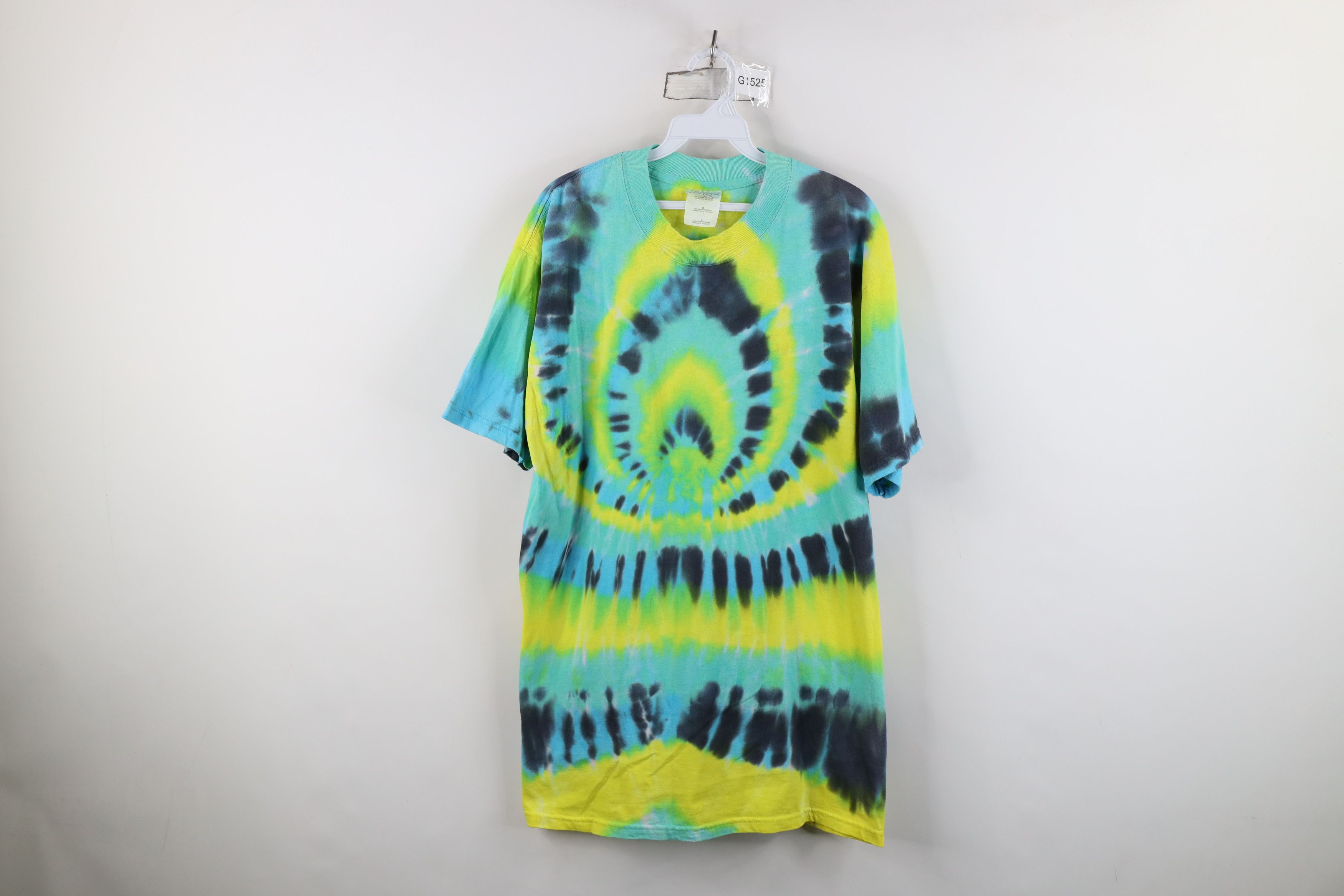 Vintage Vintage 90s Streetwear Tie Dye Acid Wash T-Shirt Trippy Size US L / EU 52-54 / 3 - 1 Thumbnail
