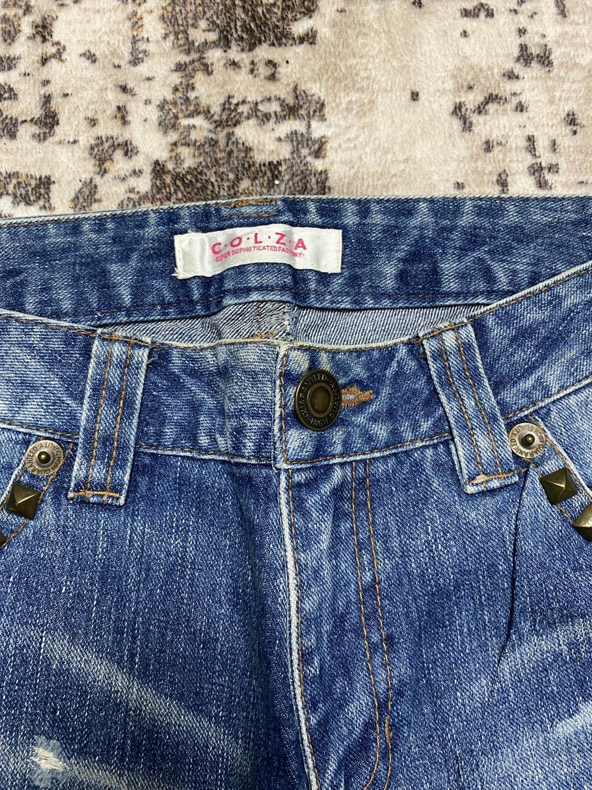 Acne Studios Japanese Distress BootCut Jeans Size 30" / US 8 / IT 44 - 6 Thumbnail