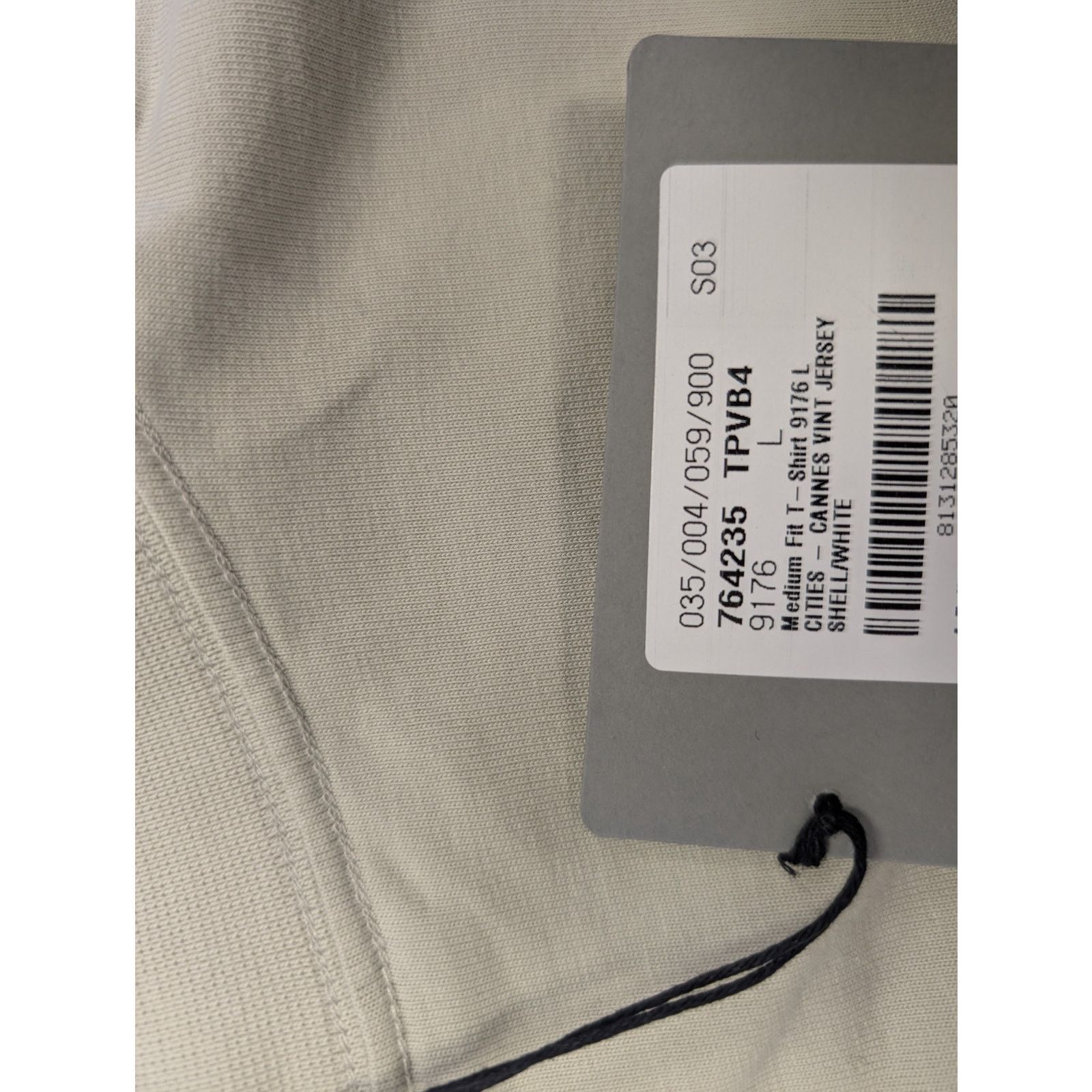 Balenciaga o1rshd1 Cities - Cannes Vint Jersey T-Shirt in Shell/White Size US L / EU 52-54 / 3 - 22 Thumbnail
