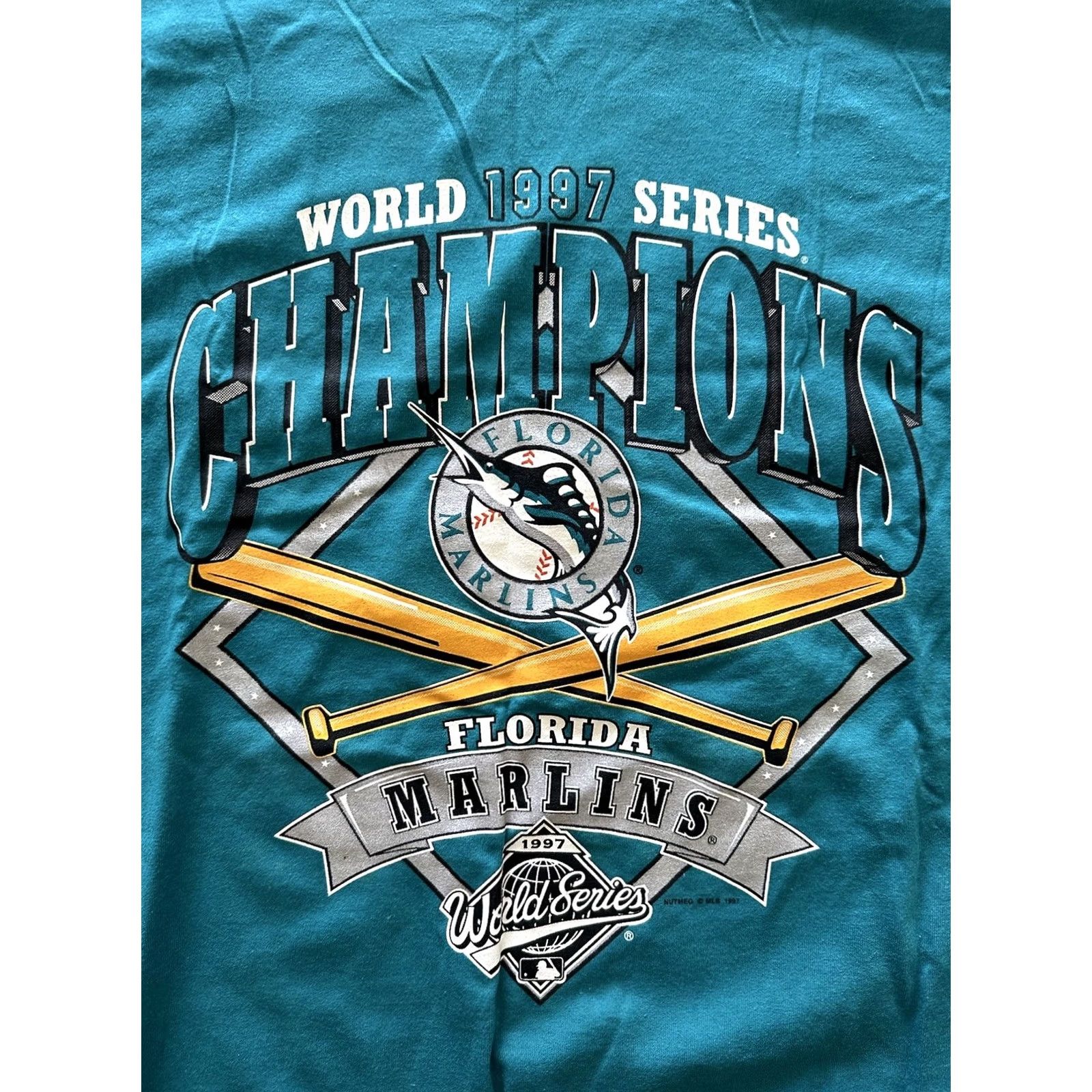 Lee VINTAGE Florida Marlins Baseball MLB World Series Champions 1997 XL Men’s Tee Size US XL / EU 56 / 4 - 3 Thumbnail