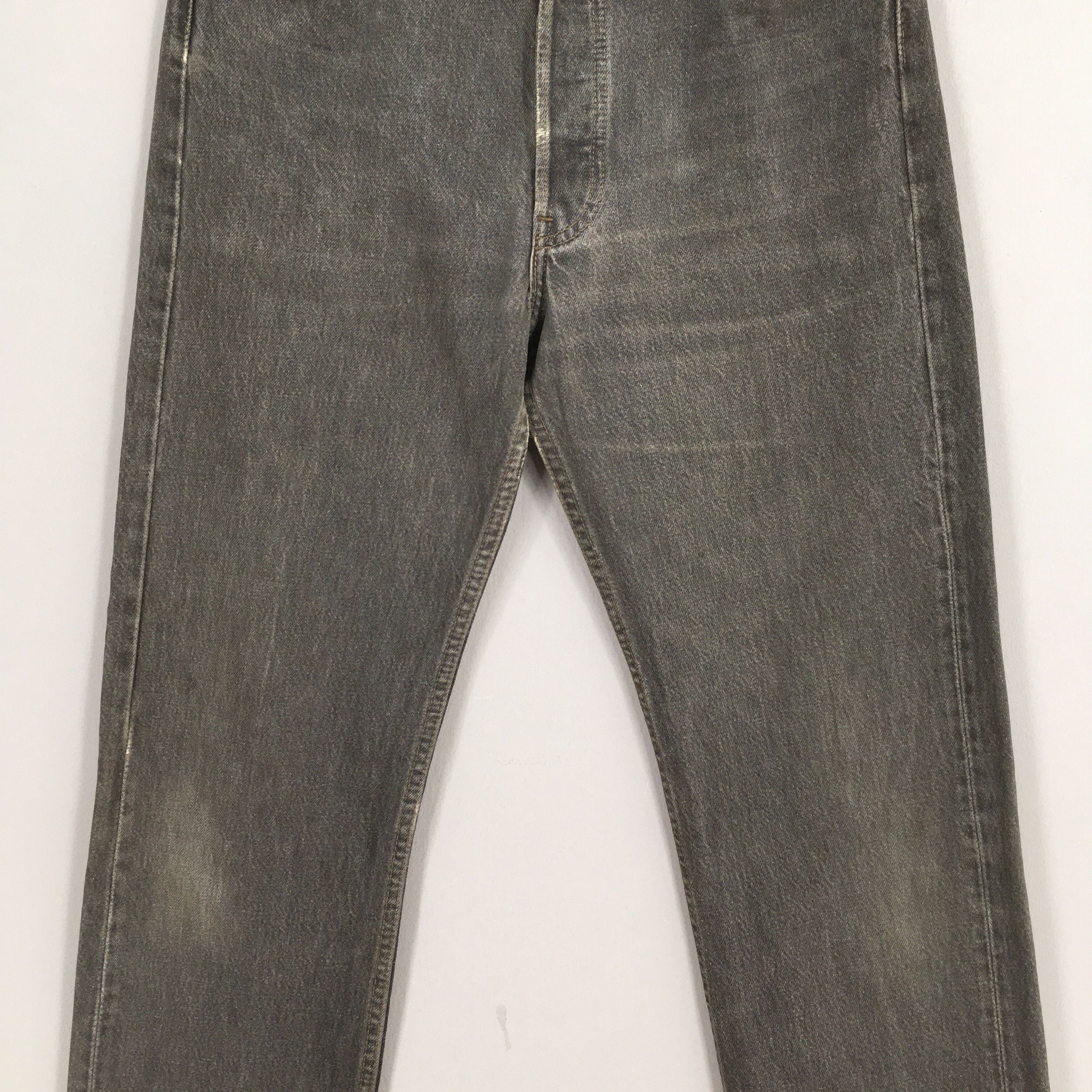 Levi's Size 29x29.5 Vintage 80s Levi's 501 Black Jeans S518 Size US 29 - 3 Thumbnail