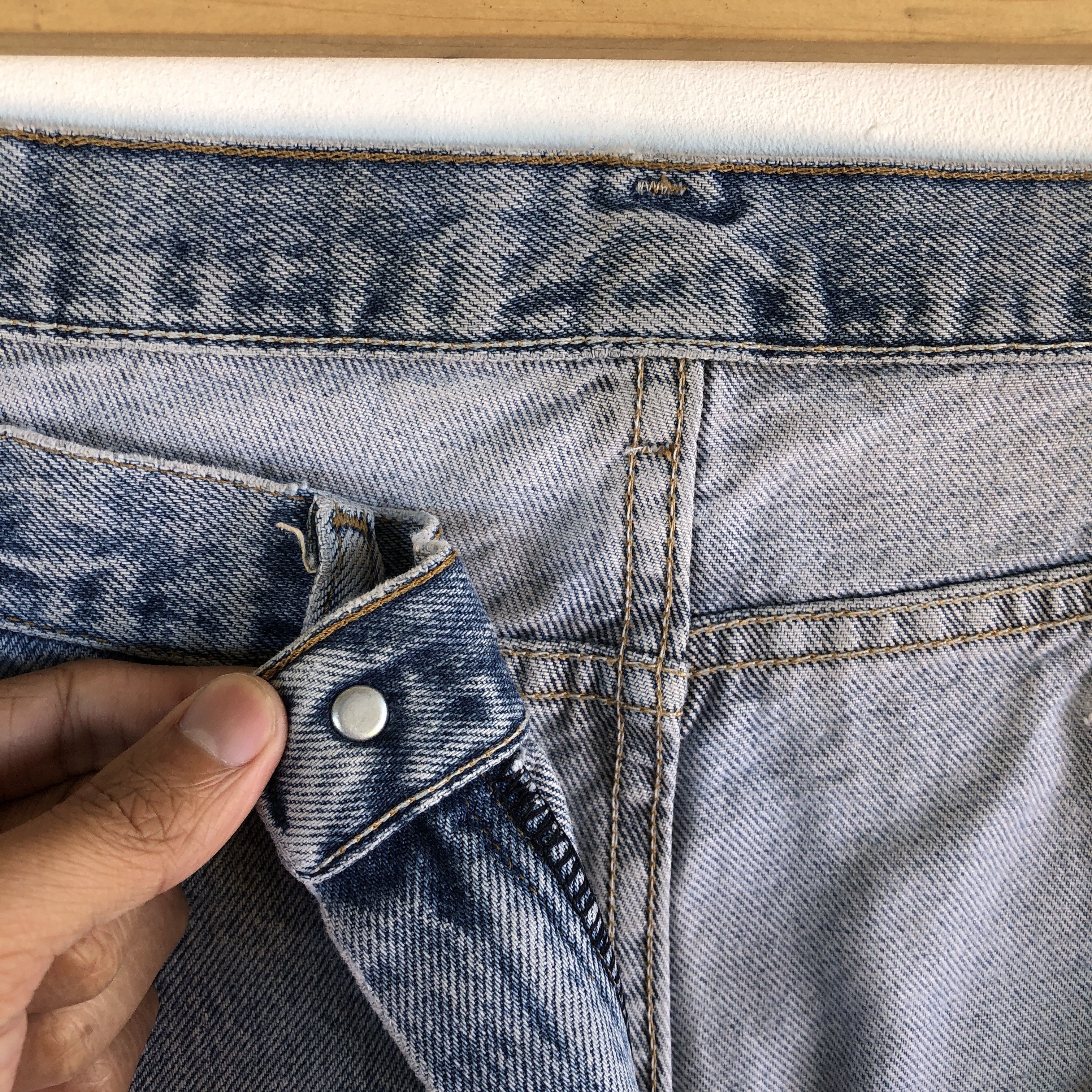 Wrangler Crazy Y2K Baggy Oversized Distressed Wrangler Faded Jeans Size US 38 / EU 54 - 7 Thumbnail