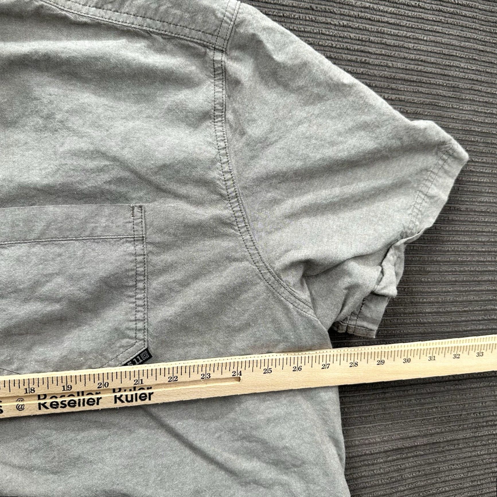 Vintage 5.11 Tactical Shirt Men 2XL Gray Cotton Button-Up Short Sleeve Outdoor Casual Pockets Global Outdoor Authority Mens Regular Size US XXL / EU 58 / 5 - 4 Thumbnail