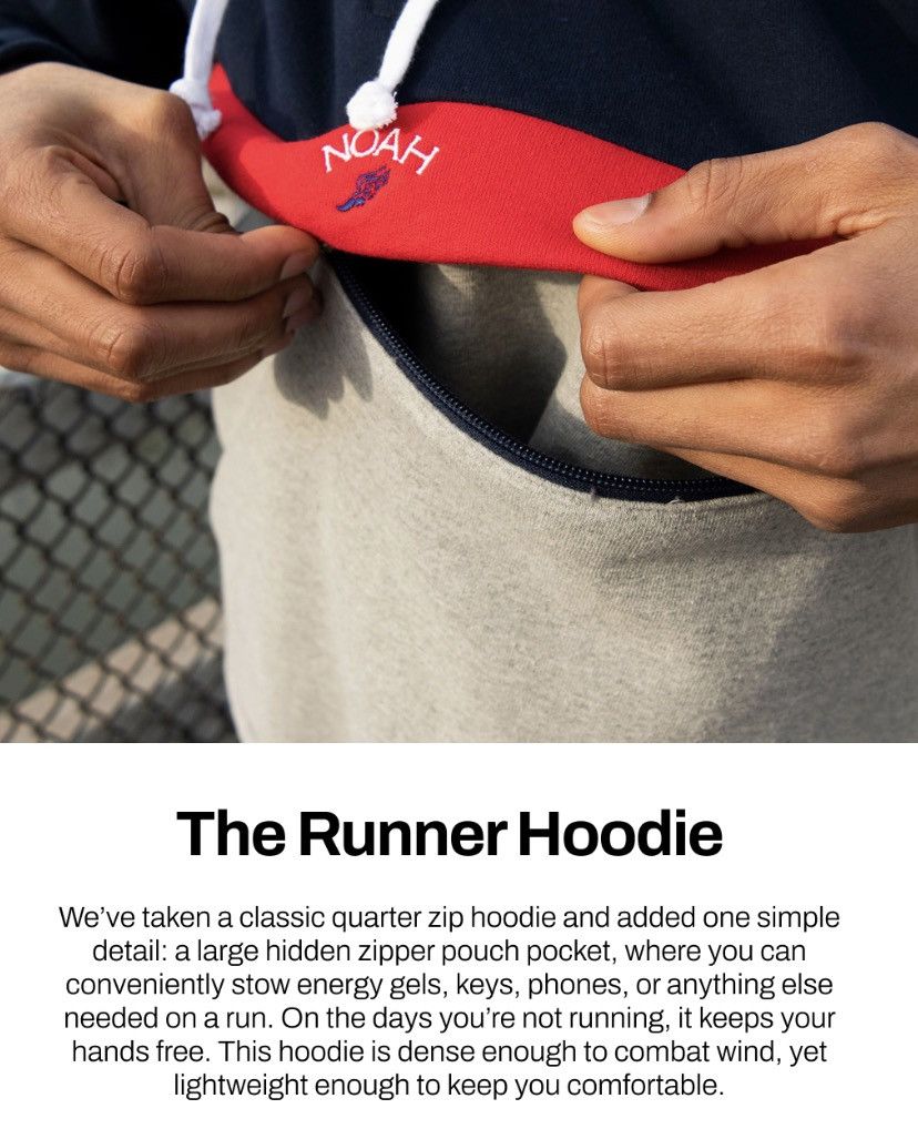 Noah NOAH Half Zip Runner Hoodie Size US M / EU 48-50 / 2 - 8 Thumbnail