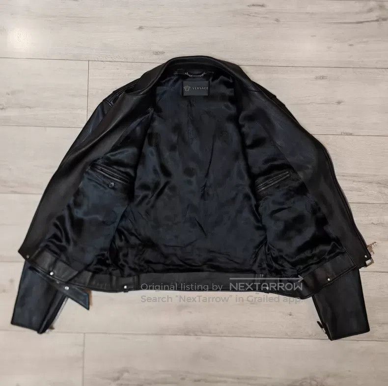 Versace Versace Men's motorcycle leather jacket Size US XXL / EU 58 / 5 - 4 Thumbnail