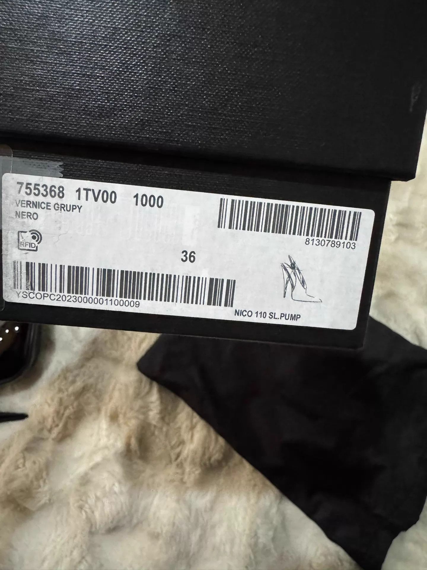 Yves Saint Laurent YSL crystal patent leather heels 36 new box/dust bag Size US 5.5 / IT 35.5 - 9 Thumbnail