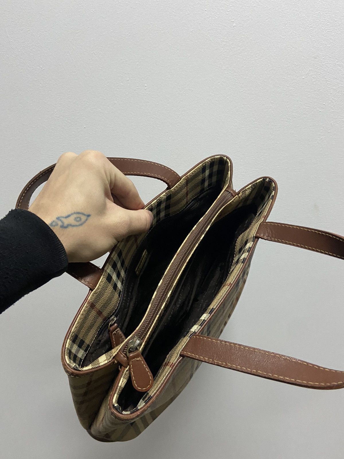 Burberry × Vintage Burberry nova check bag vintage canvas luxury Size ONE SIZE - 5 Thumbnail