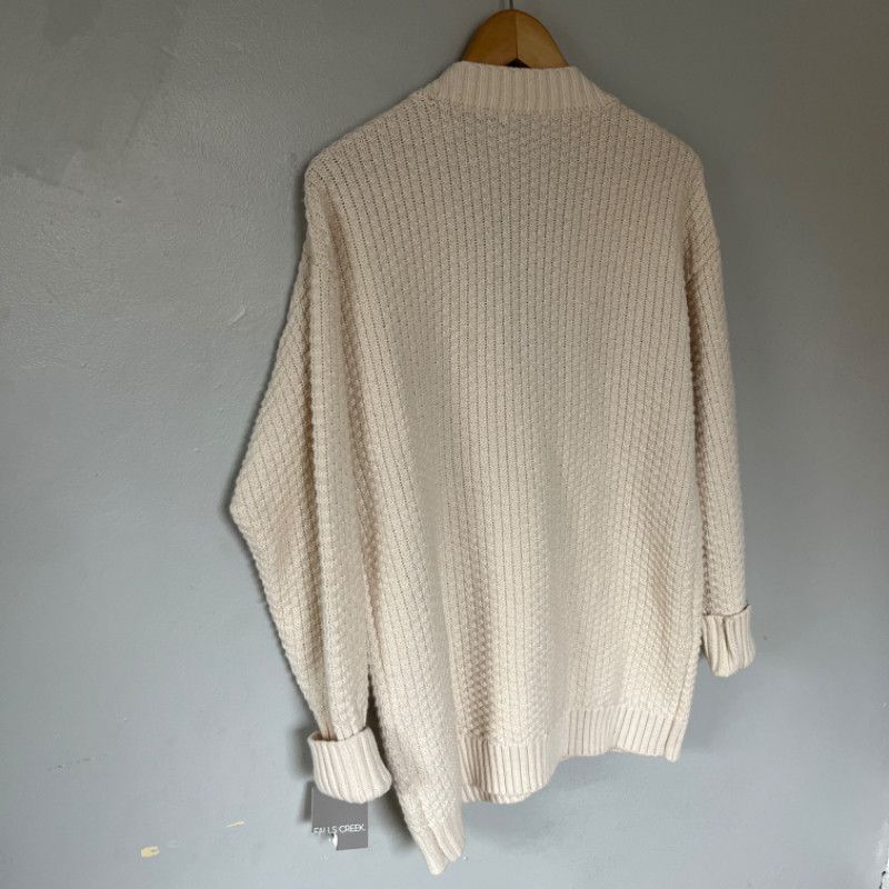 Other Falls Creek Cream Knit Cardigan Sweater L/XL Size XL / US 12-14 / IT 48-50 - 8 Thumbnail