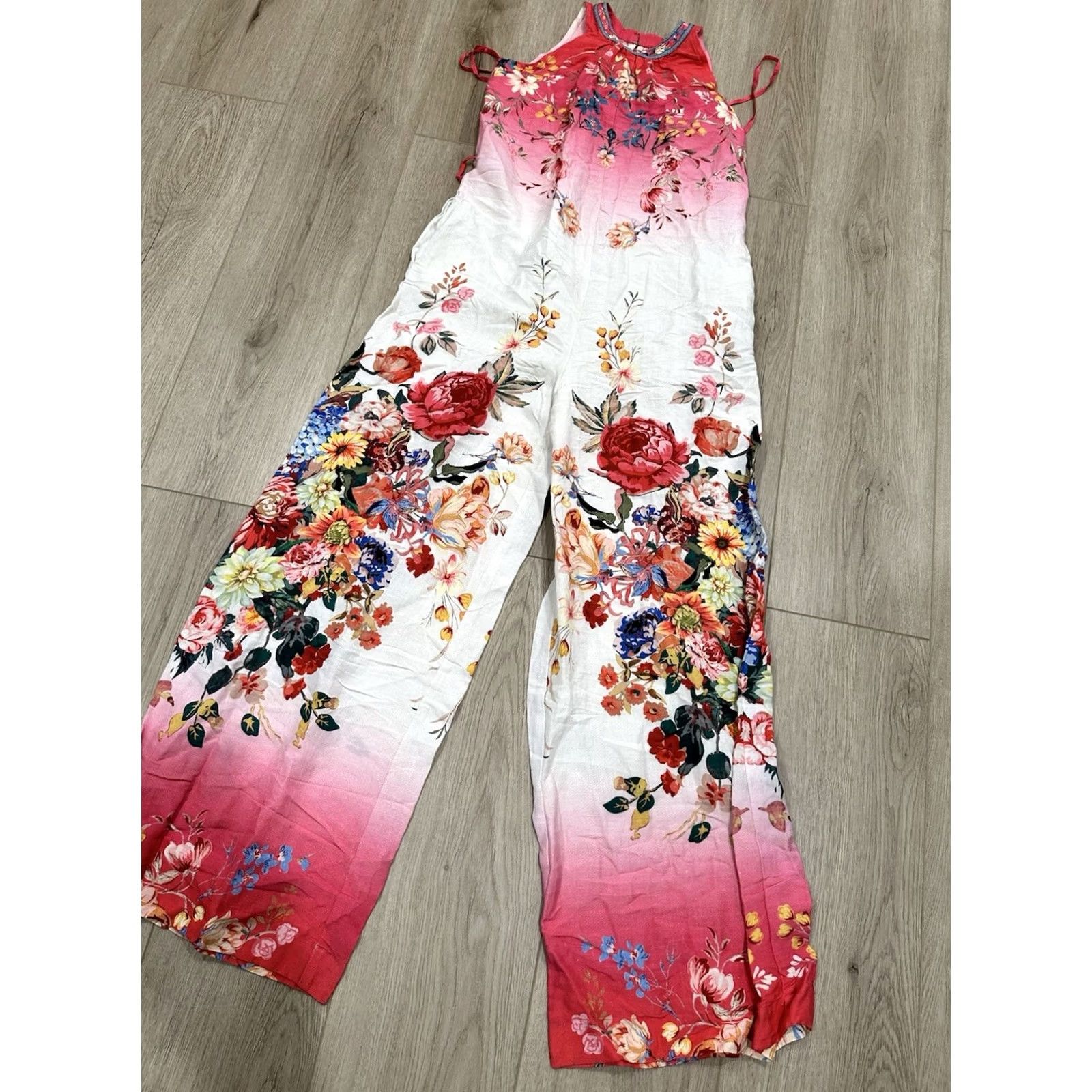 Anthropologie Anthropologie Jumpsuit Wide Leg Multicolor XS Womens FLAWS Size 26" / US 2 / IT 38 - 2 Thumbnail