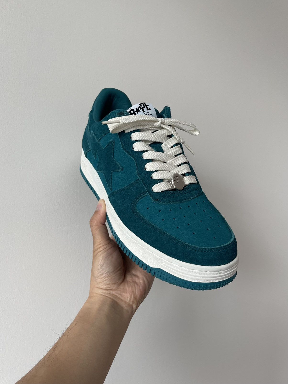 Bape A bathing ape Bape sta green suede Size US 12 / EU 45 - 10 Thumbnail