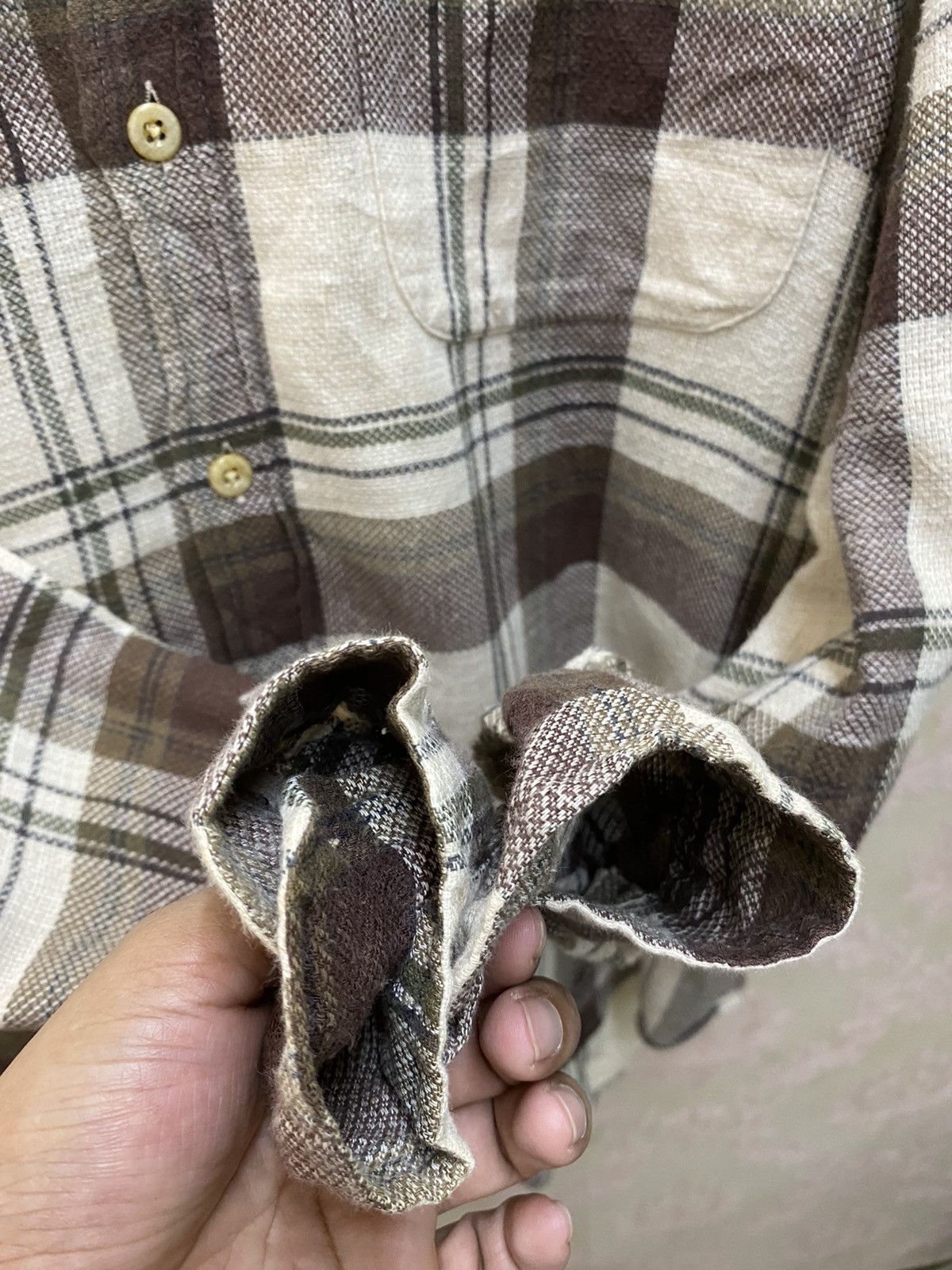 Japanese Brand × Vintage Vintage Miracle Clare Plaid Tartan Flannel Shirt Size US L / EU 52-54 / 3 - 6 Thumbnail