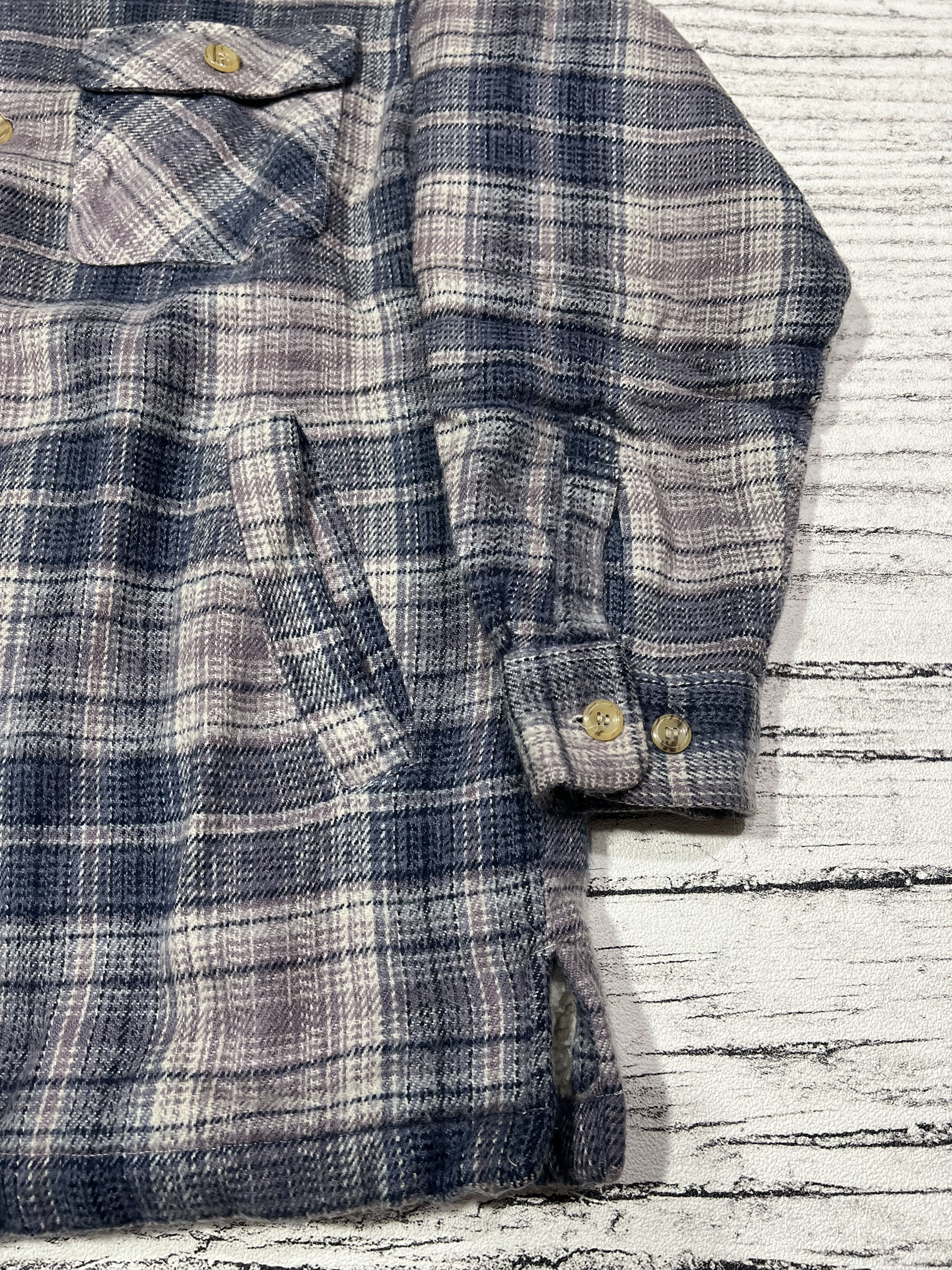 Japanese Brand 2000s Veterano Fleece Wool Button Shirt y2k Lgb Ifsix Size US L / EU 52-54 / 3 - 2 Thumbnail