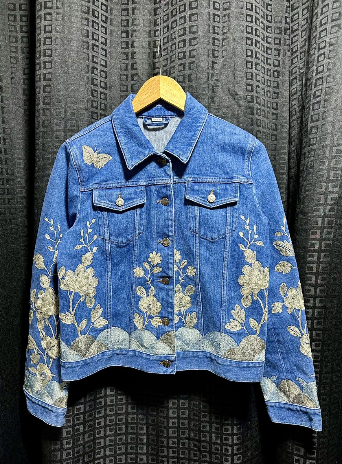Gucci Gucci embroidered denim jacket Size S / US 4 / IT 40 - 1 Thumbnail
