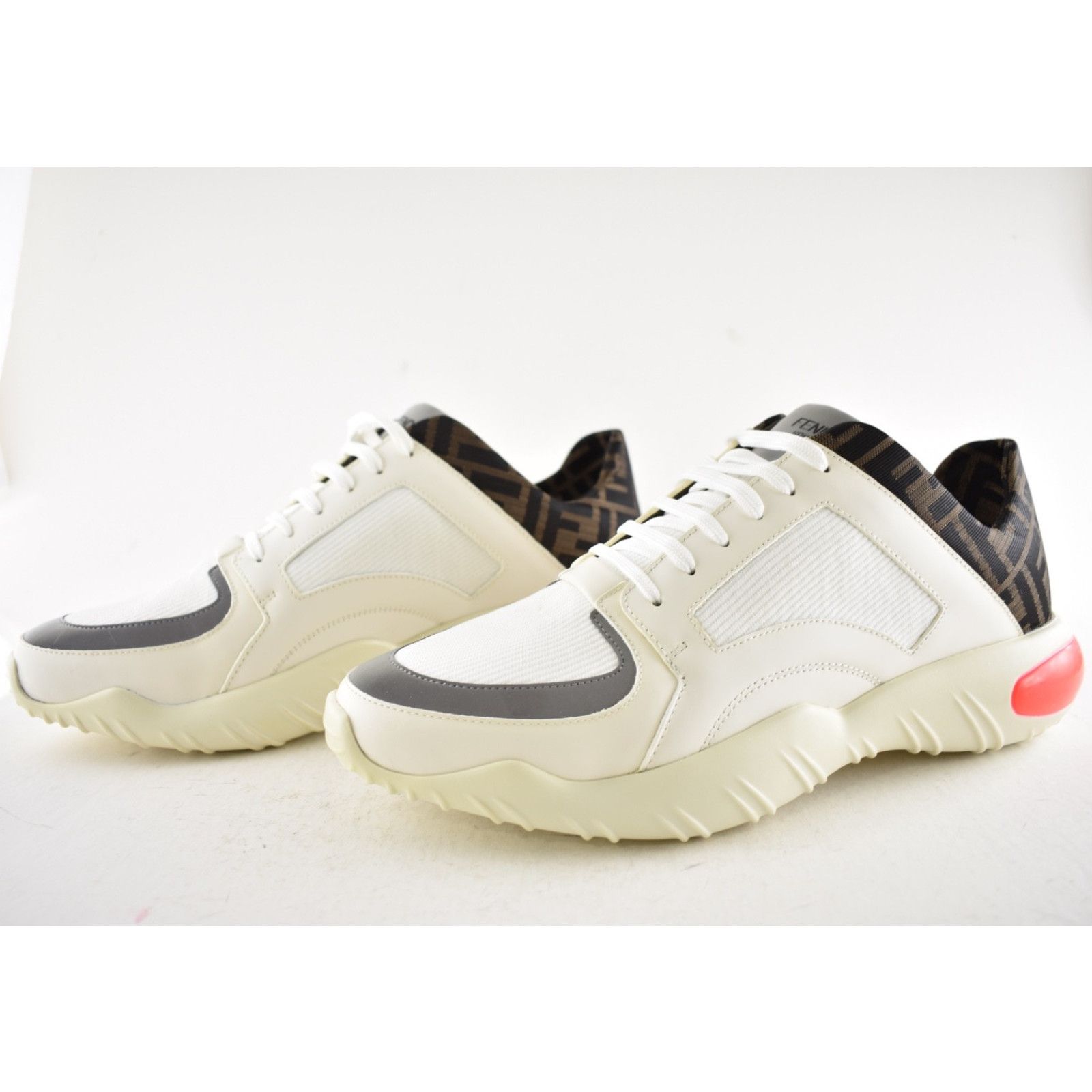 Fendi Fendi Mens White FF Logo Sneaker Flat Trainer US 10.5 Size US 10.5 / EU 43-44 - 9 Thumbnail