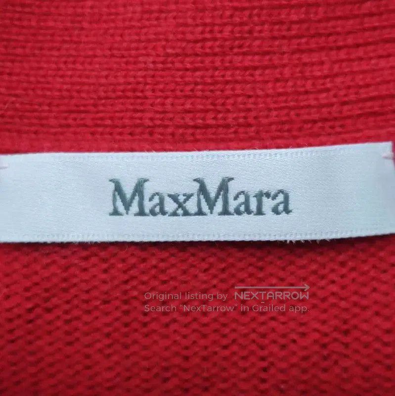 Max Mara MaxMara Red Wool Blend Cardigan with Logo . Size S / US 4 / IT 40 - 6 Thumbnail
