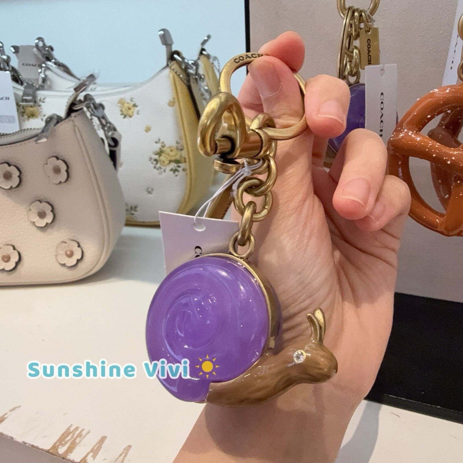 Coach NWT Coach 3D Snail Bag Charm Keychain Key Fob CAX69 Size ONE SIZE - 4 Thumbnail