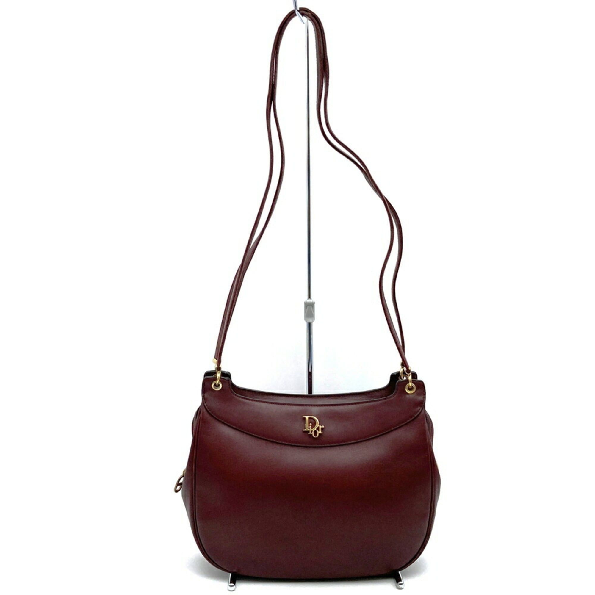 Dior Christian Dior Dior shoulder bag, leather, red/burgundy, vintage style, women's. Size ONE SIZE - 1 Thumbnail