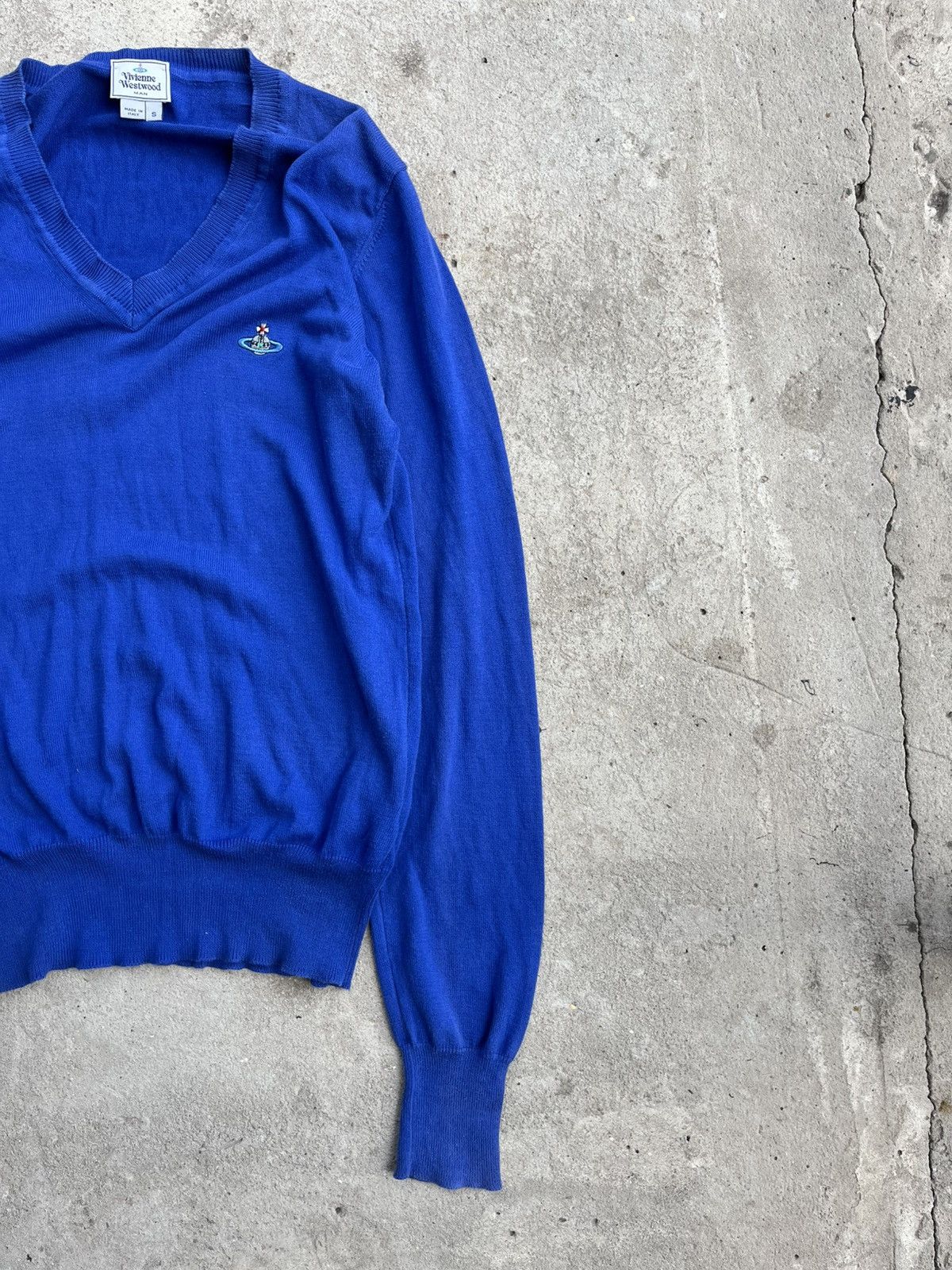 Vivienne Westwood SS15 Vivienne Westwood Orb Logo V-Neck Sweater Jumper Size US S / EU 44-46 / 1 - 5 Thumbnail