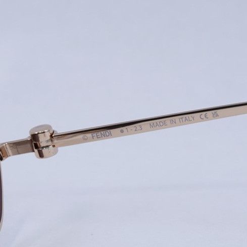 Fendi Fendi FE40114U-Y 33U Sunglasses Gold with Chain Oval Frame Size ONE SIZE - 6 Thumbnail