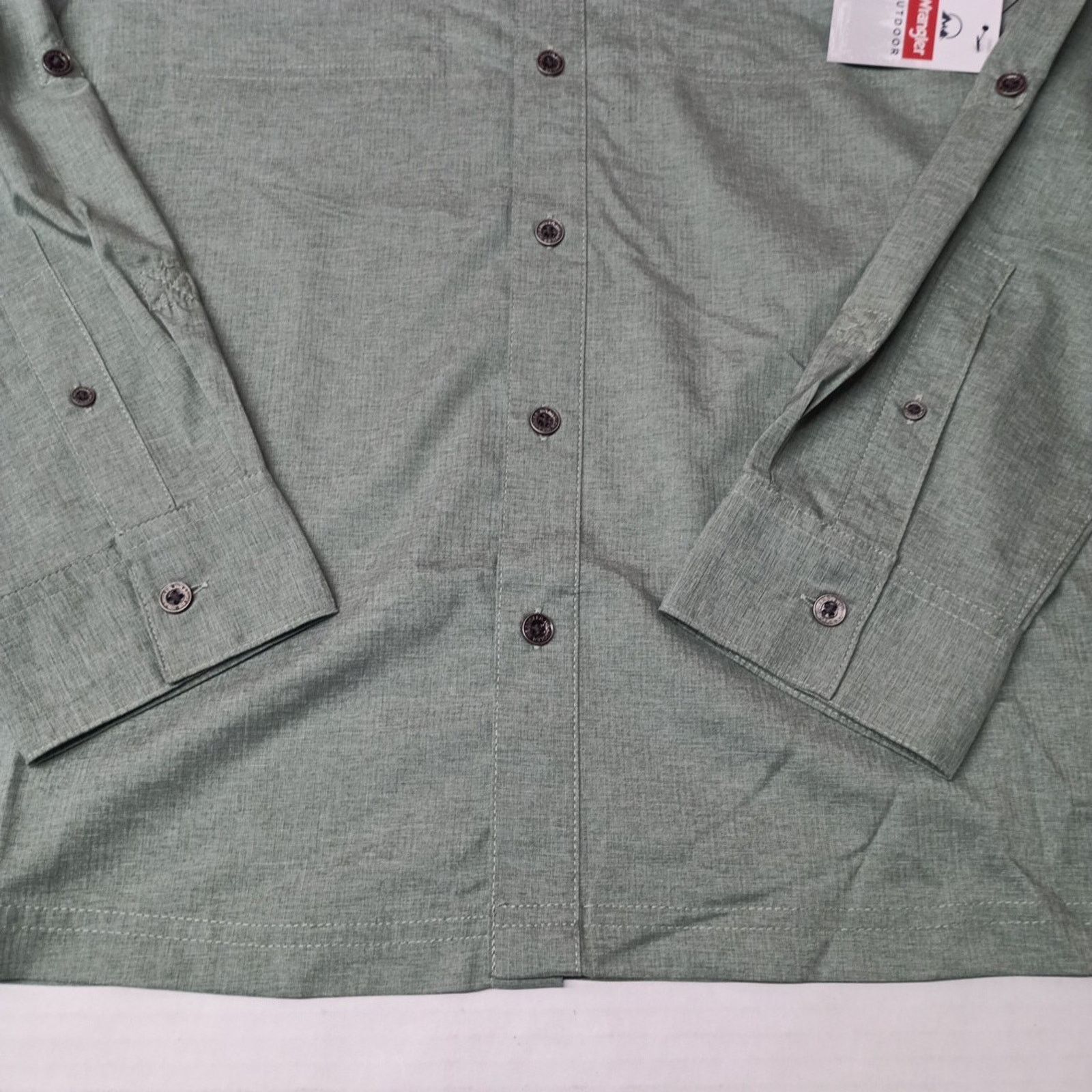 Wrangler Wrangler Men's S Green Hike Shirt Vented Roll Tab UPF 40+ Size US S / EU 44-46 / 1 - 2 Thumbnail