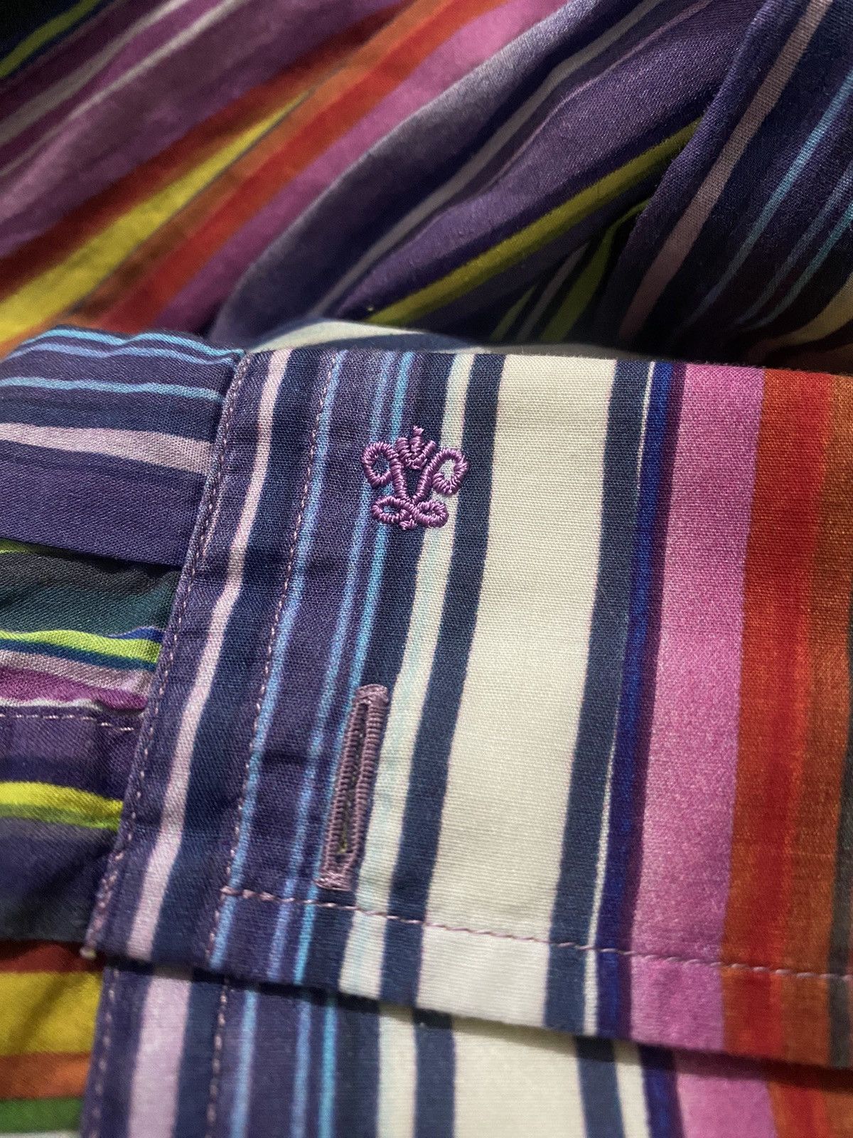 Designer × Van Van Laack Embroidered Logo Striped Abstract Shirt y2k luxury Size M / US 6-8 / IT 42-44 - 16 Thumbnail