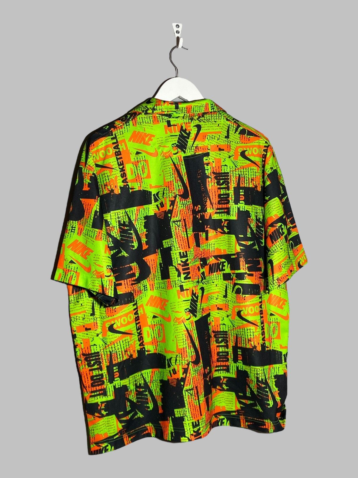 Nike Nike Just Do It All Over Print Green Orange Shirt Size US L / EU 52-54 / 3 - 2 Thumbnail