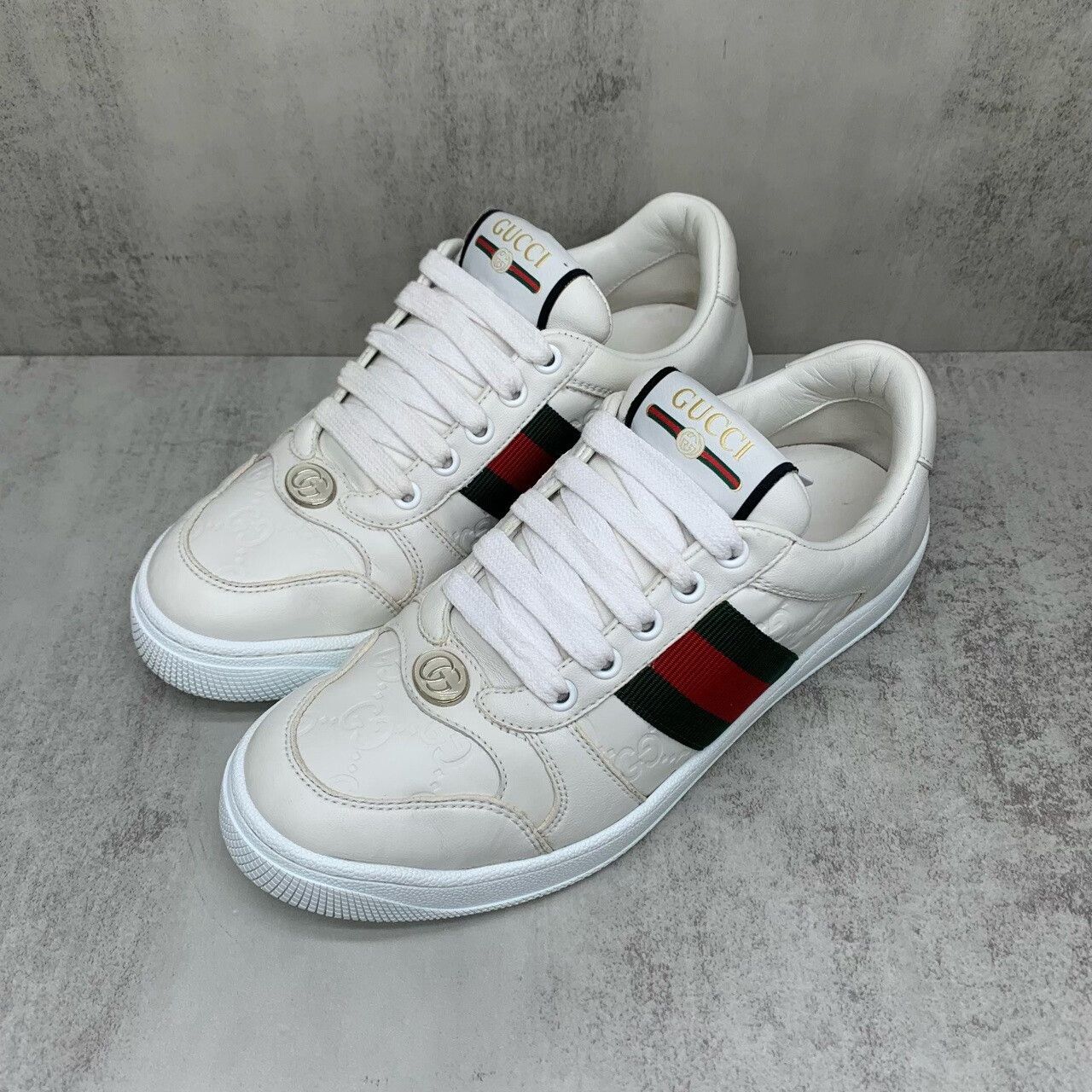 Gucci gucci white double g sneakers size 36 Size US 6 / IT 36 - 1 Thumbnail