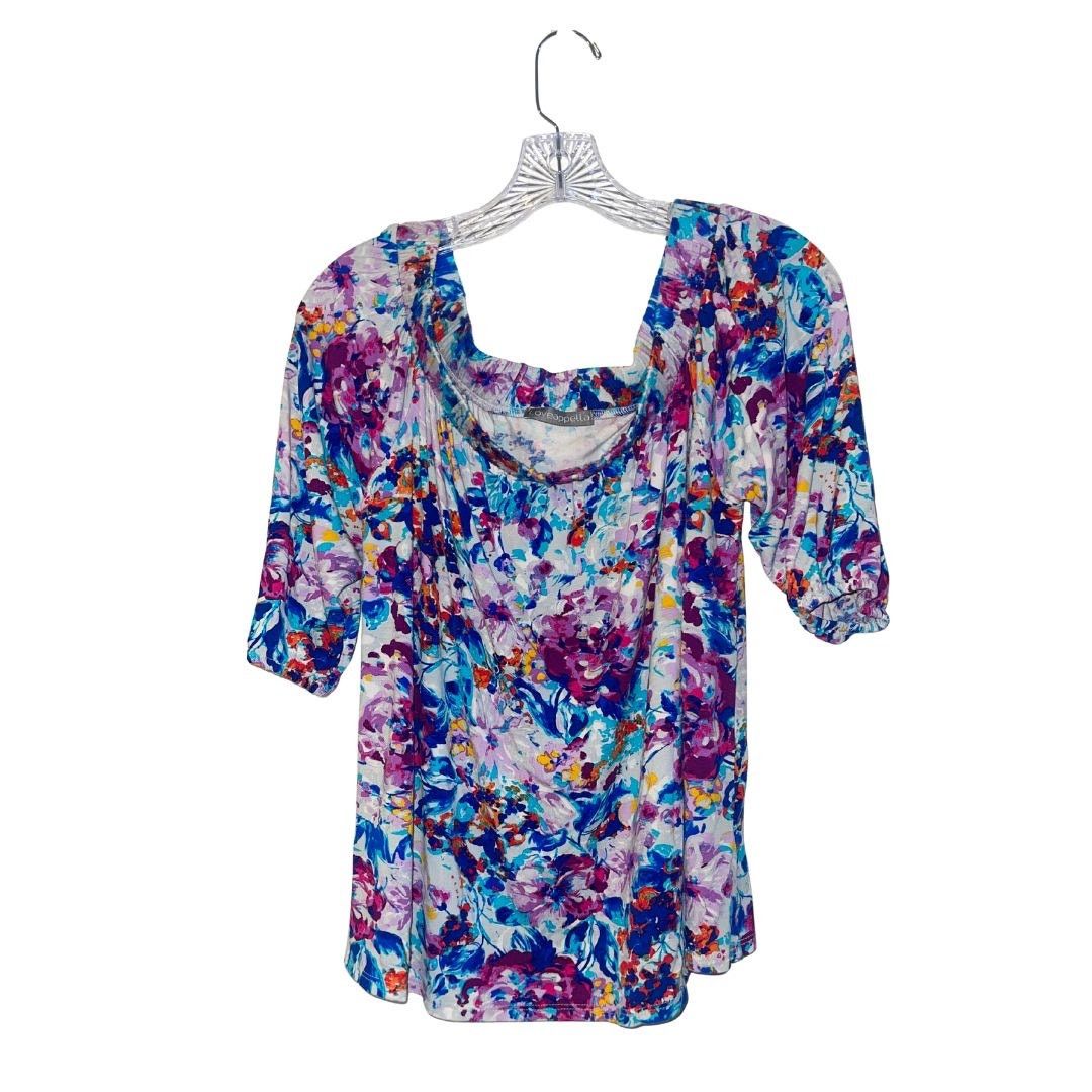 Other Loveappella Castania Floral Multicolor Off Shoulder Blouse Size M / US 6-8 / IT 42-44 - 2 Thumbnail