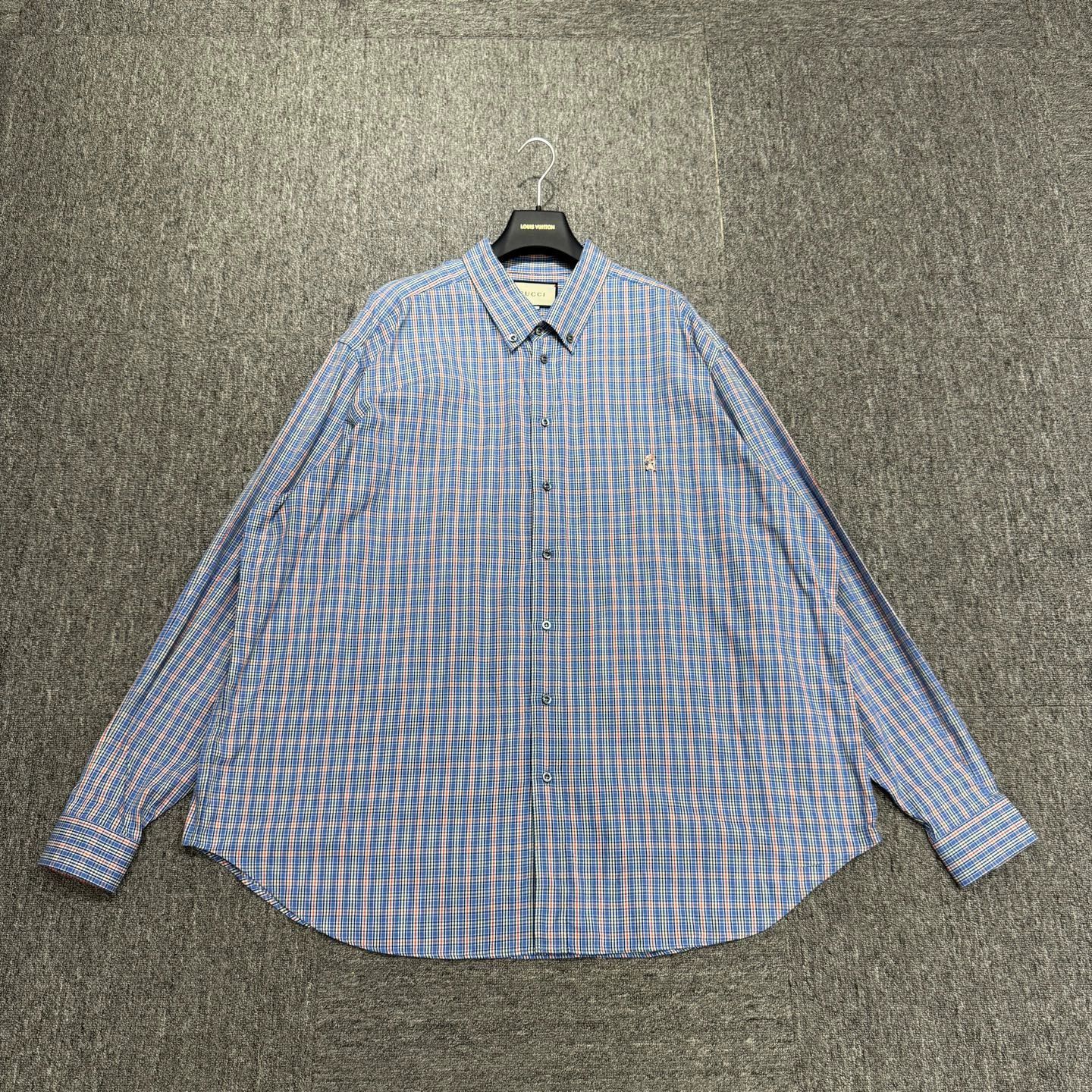 Gucci Blue Checkered Long Sleeve Button-Up Shirt Size US S / EU 44-46 / 1 - 1 Thumbnail