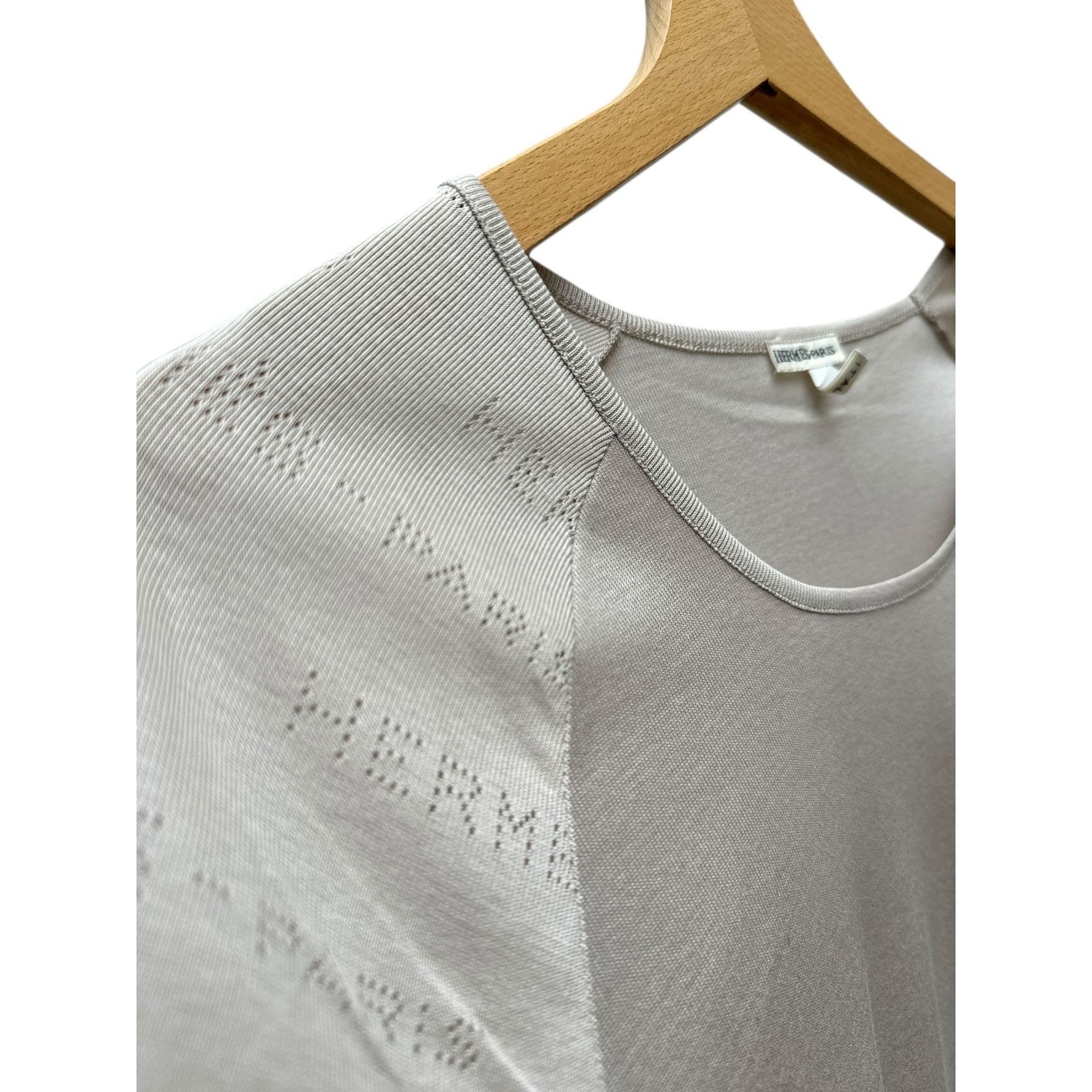Hermes Martin Margiela Grey Long-Sleeve Knit Top Size L / US 10 / IT 46 - 3 Thumbnail