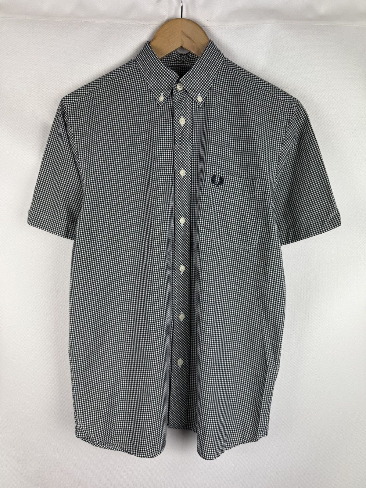 Fred Perry Fred Perry Men’s Shorts Sleeve Checked Button Up Shirt Size US S / EU 44-46 / 1 - 1 Thumbnail
