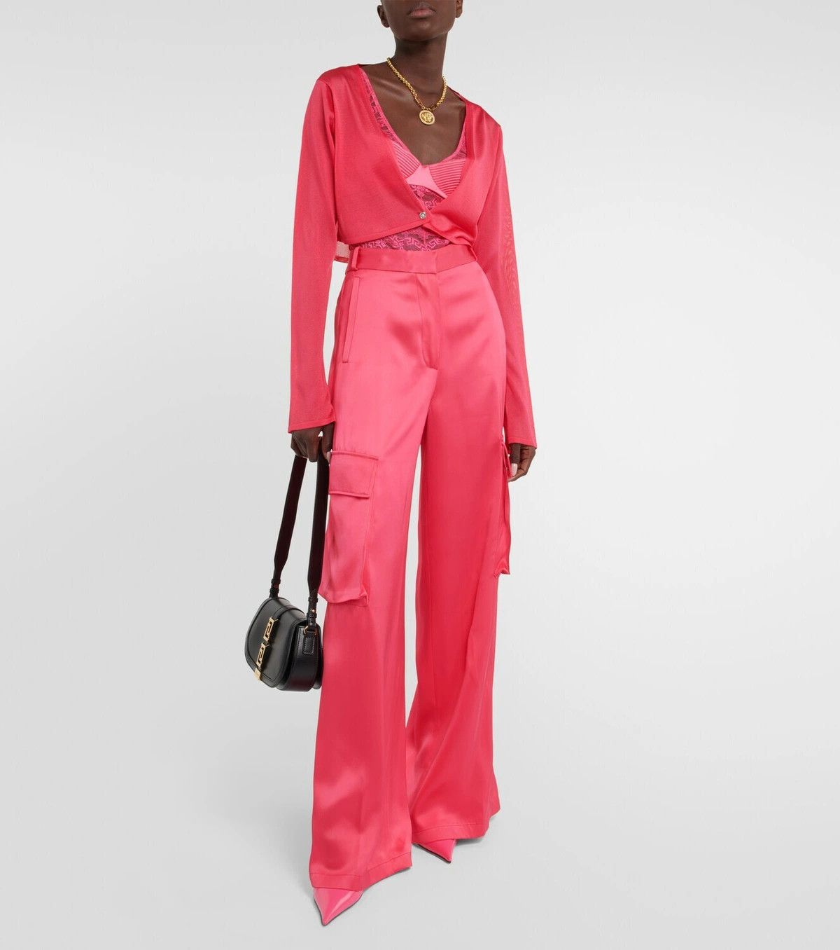 Versace o1y0226 Cardigan in Coral Size XL / US 12-14 / IT 48-50 - 4 Thumbnail
