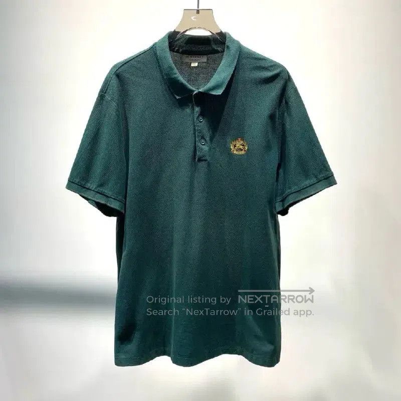 Burberry Burberry Men's Green Cotton Polo Shirt. Size US XXL / EU 58 / 5 - 1 Thumbnail