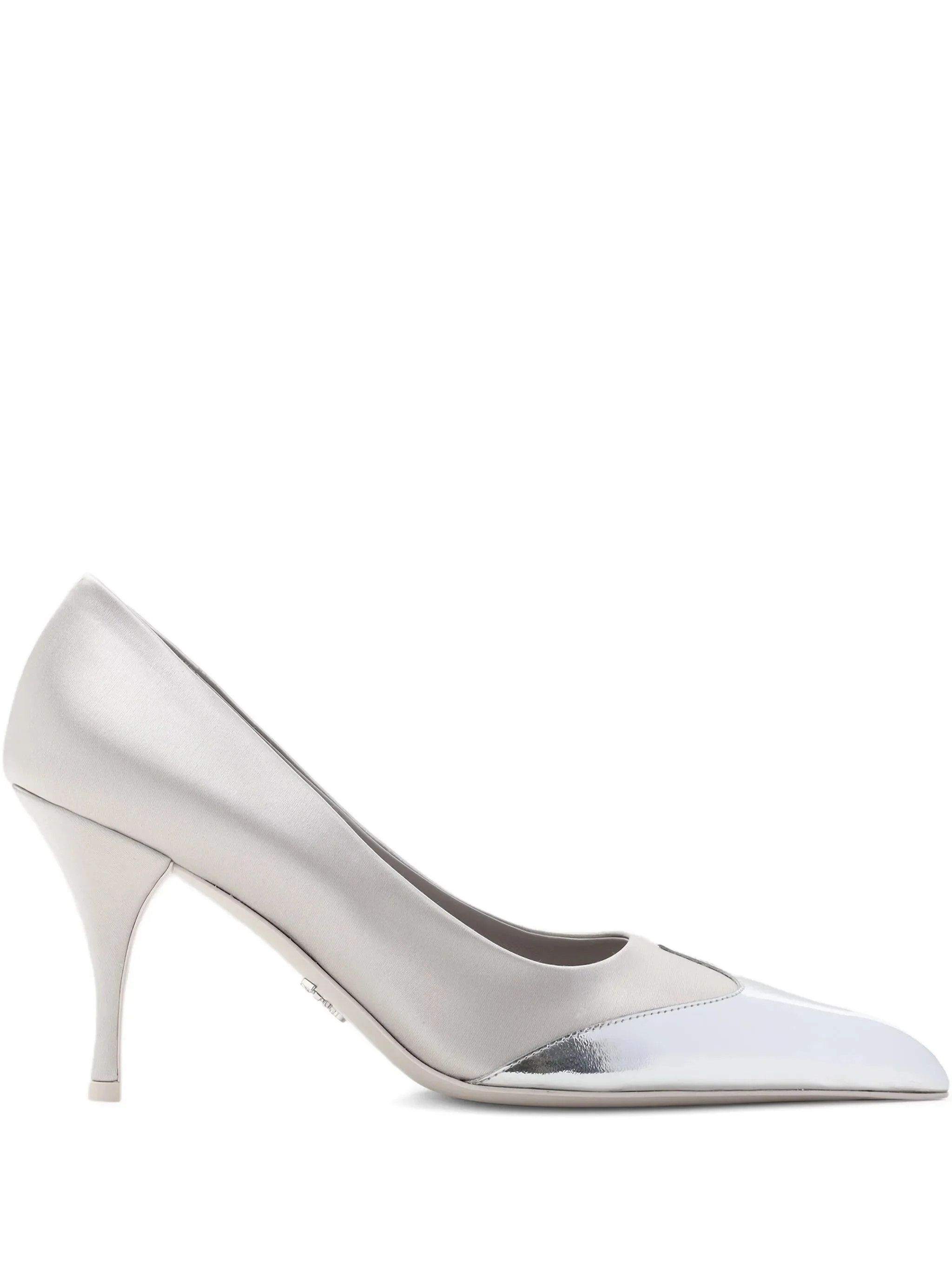 Prada os11x0126 Metallic-Toecap Pumps in Silver Size US 11 / IT 41 - 1 Thumbnail