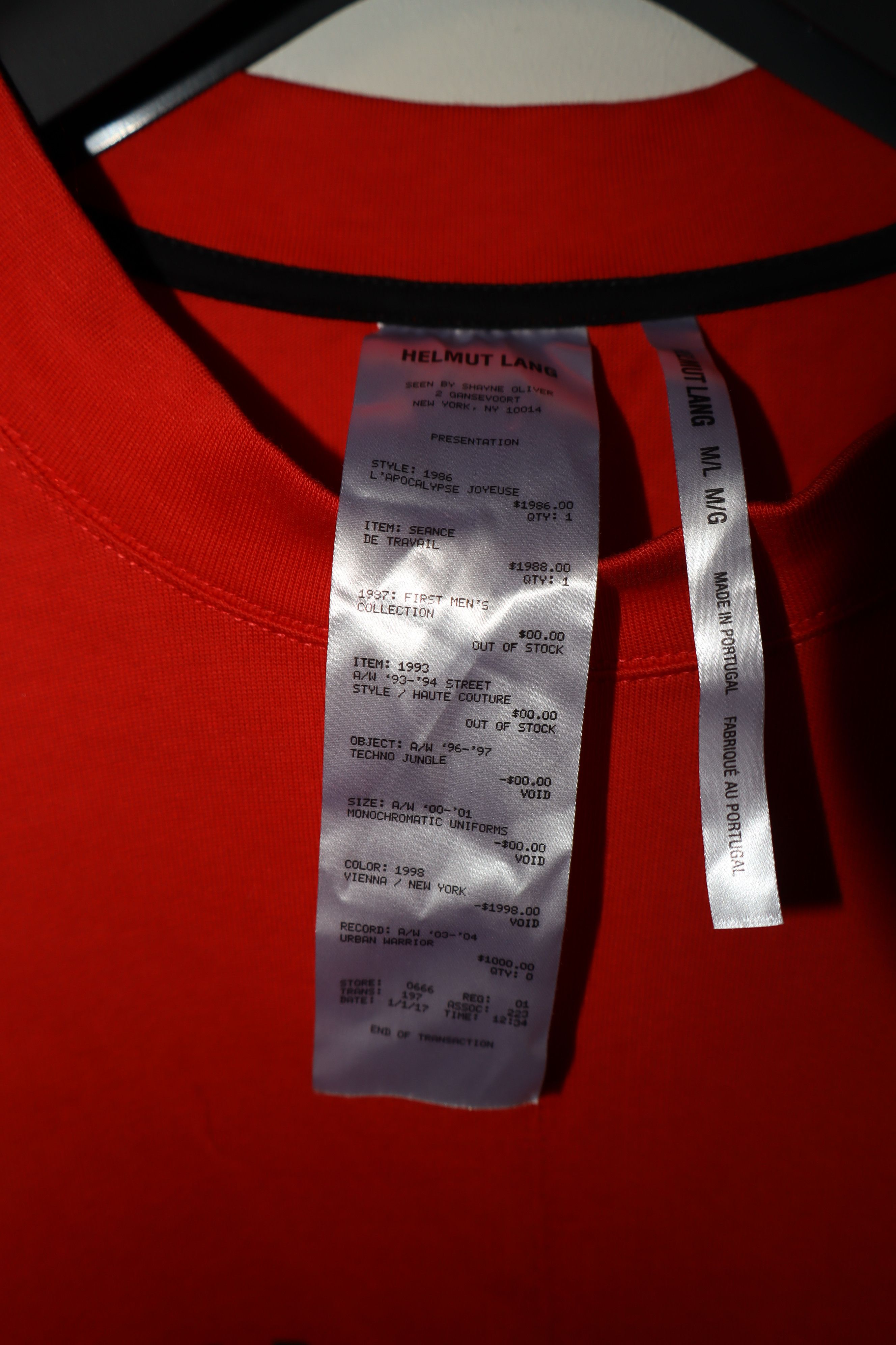 Helmut Lang Shayne Oliver t-shirt Size US M / EU 48-50 / 2 - 6 Thumbnail