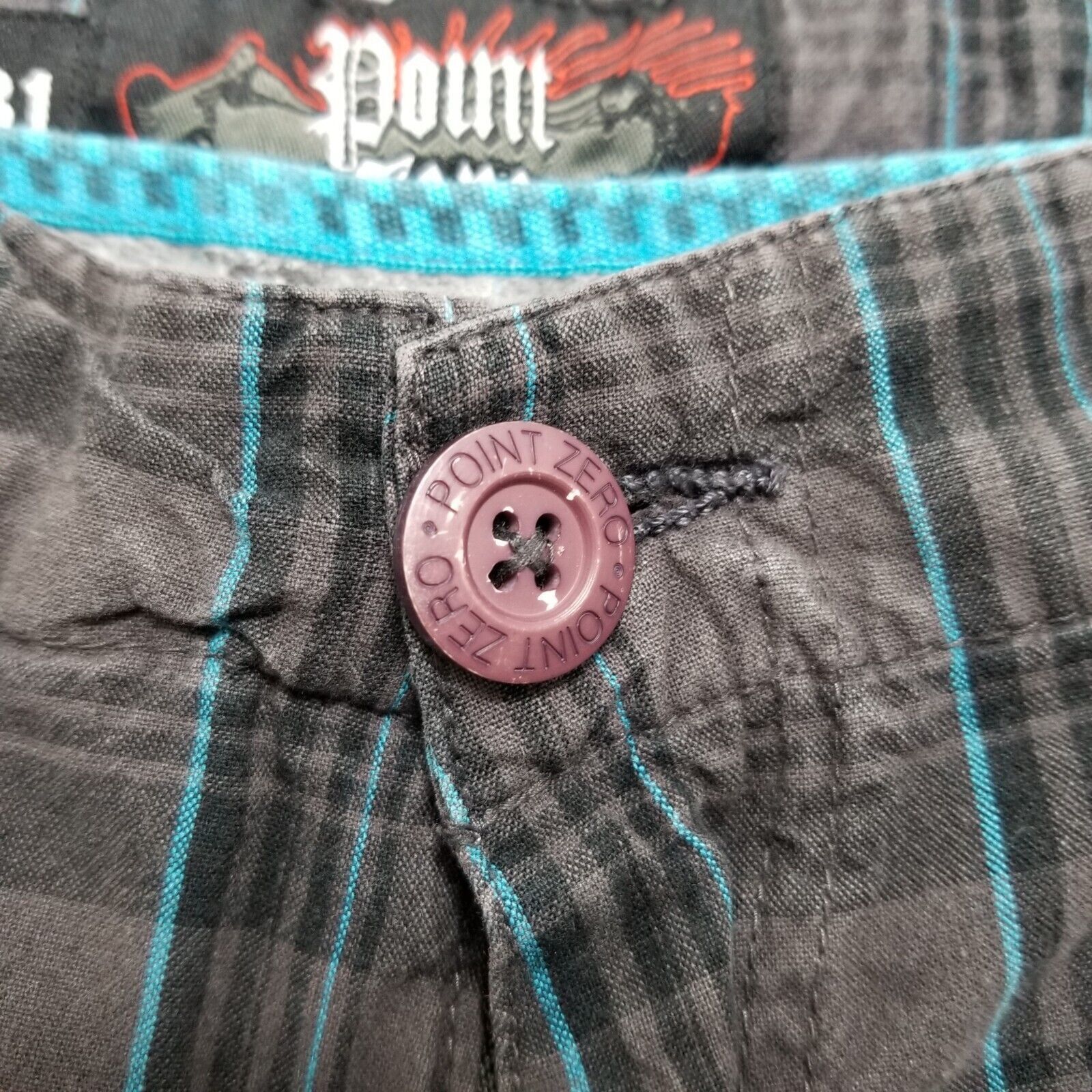 Point Zero Point Zero Shorts Mens 32 Plaid Casual Pockets Chino Outdoor Size US 32 / EU 48 - 5 Thumbnail