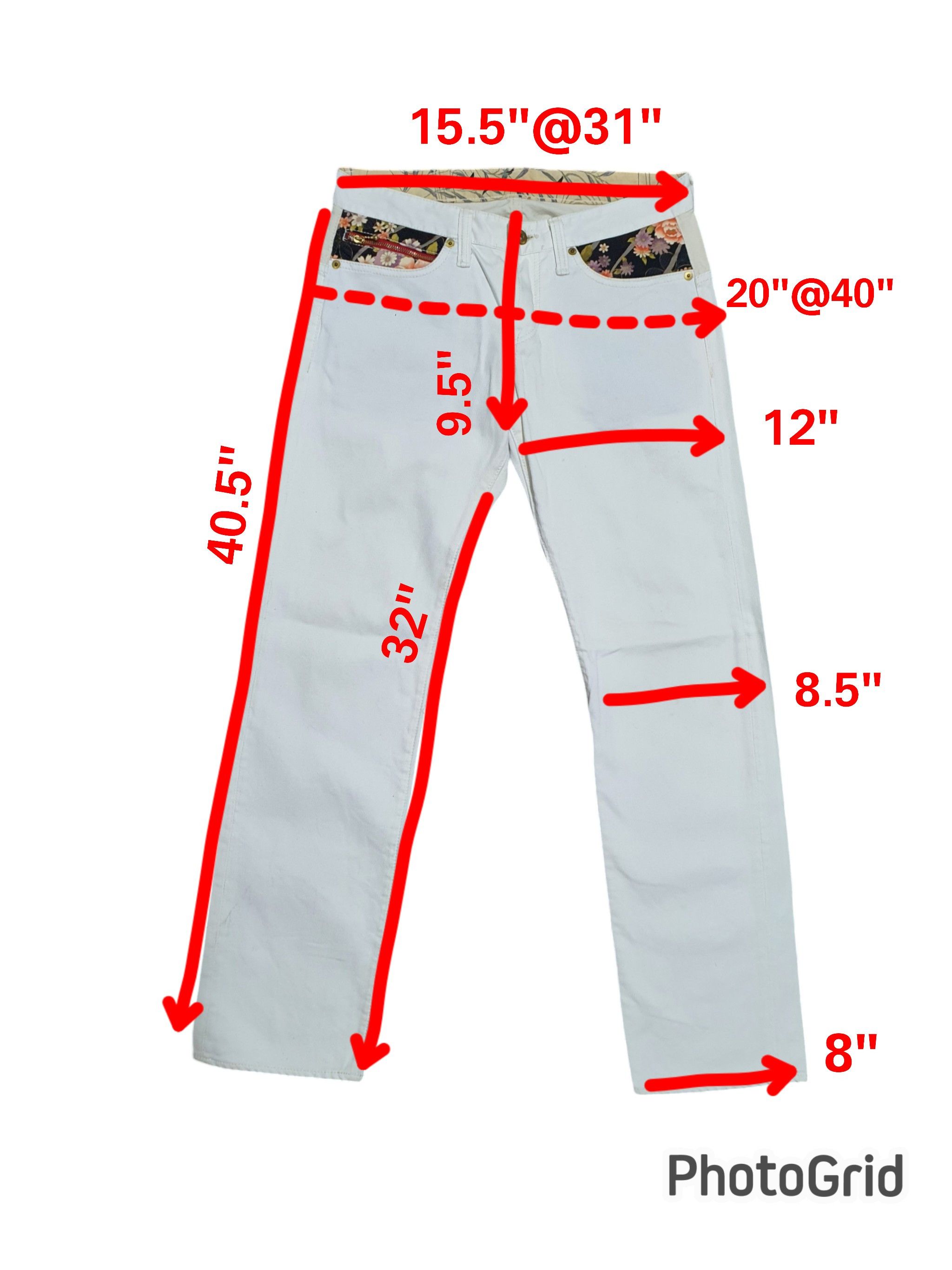 Eternal × Japanese Brand ETERNAL SUKAJAN 31/40.5 WHITE JEANS Size US 31 - 10 Thumbnail