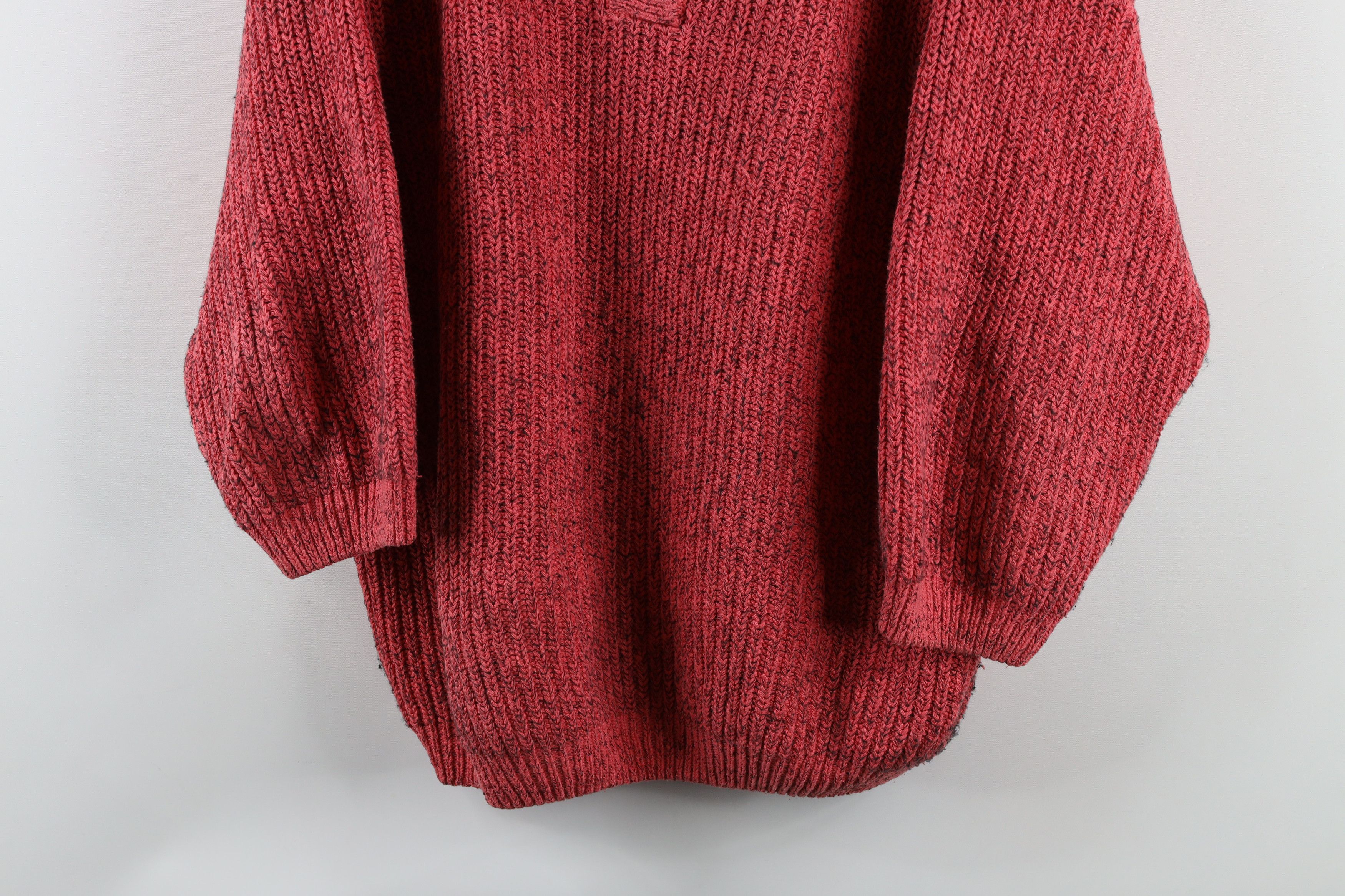 Vintage Vintage 90s Streetwear Blend Ribbed Knit Lace Henley Sweater Size L / US 10 / IT 46 - 3 Thumbnail