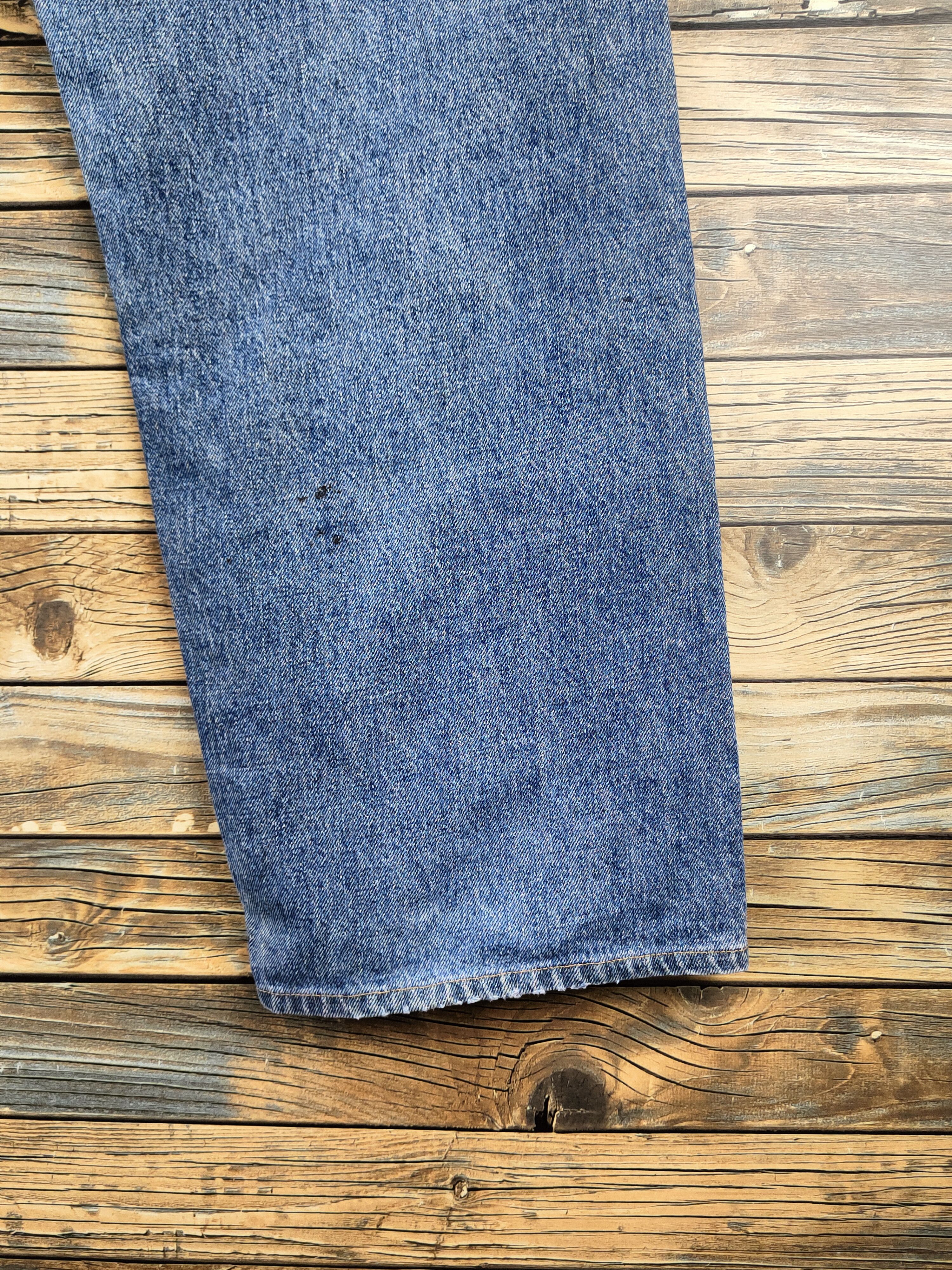 Japanese Brand Bobson Blue Distressed Ripped Jeans #S2886 Size US 33 - 12 Thumbnail