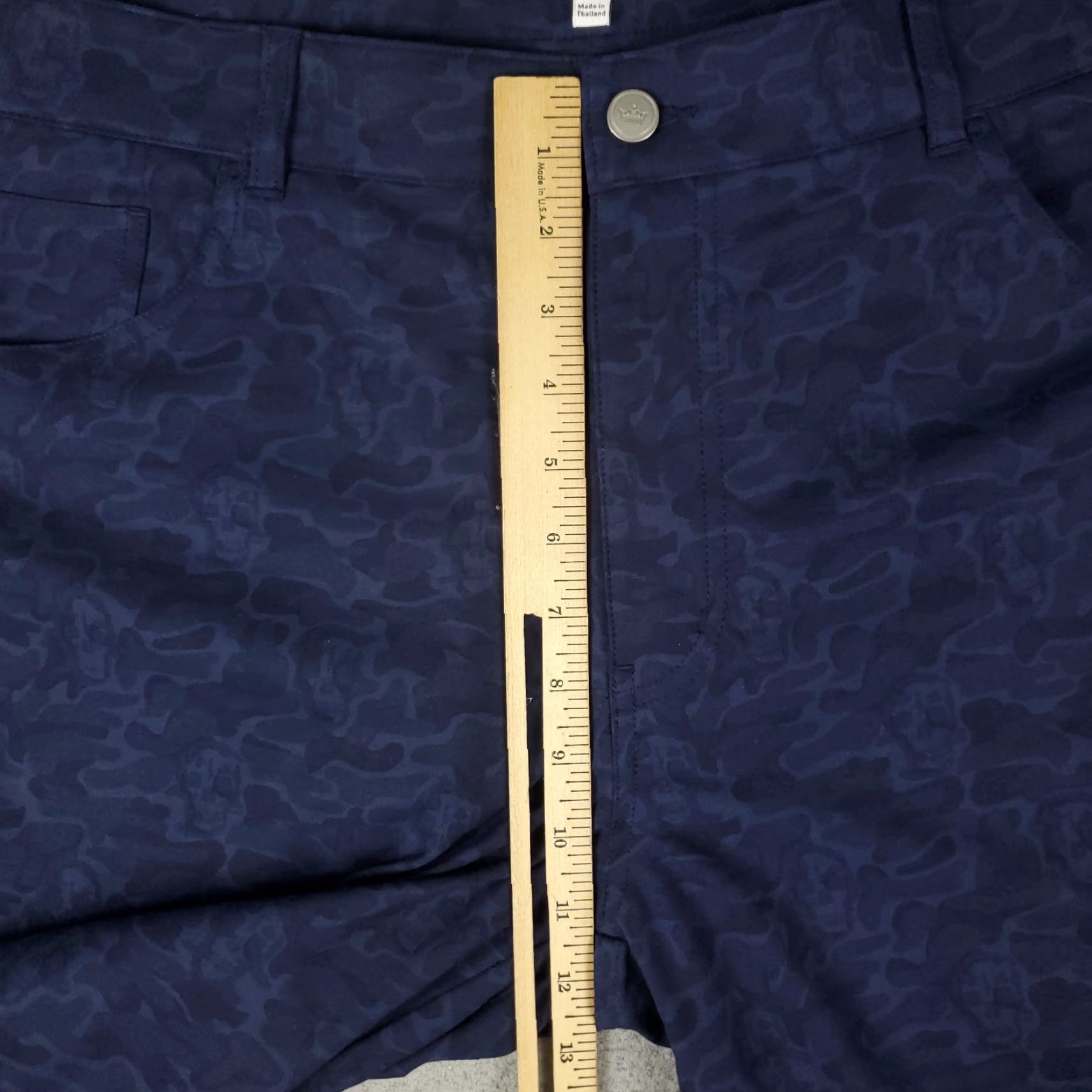 Peter Millar Peter Millar Pants Mens 40x34 Navy Blue Skull Print Camo Golf Chino Trousers Size US 40 / EU 56 - 5 Thumbnail