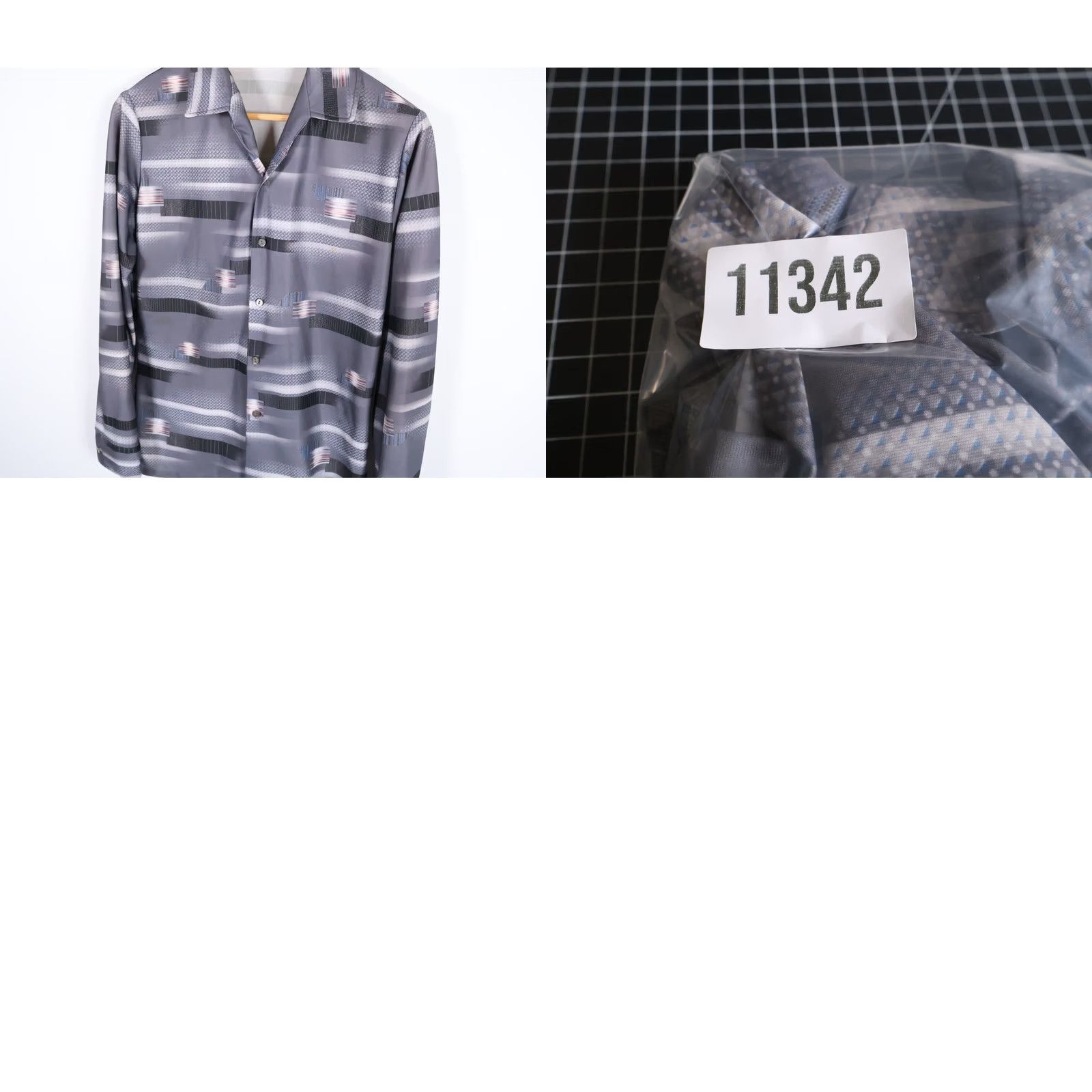 Vintage VINTAGE Montgomery Ward Shirt Mens Medium Gray Abstract Camp Collar Acetate VTG Size US M / EU 48-50 / 2 - 9 Thumbnail