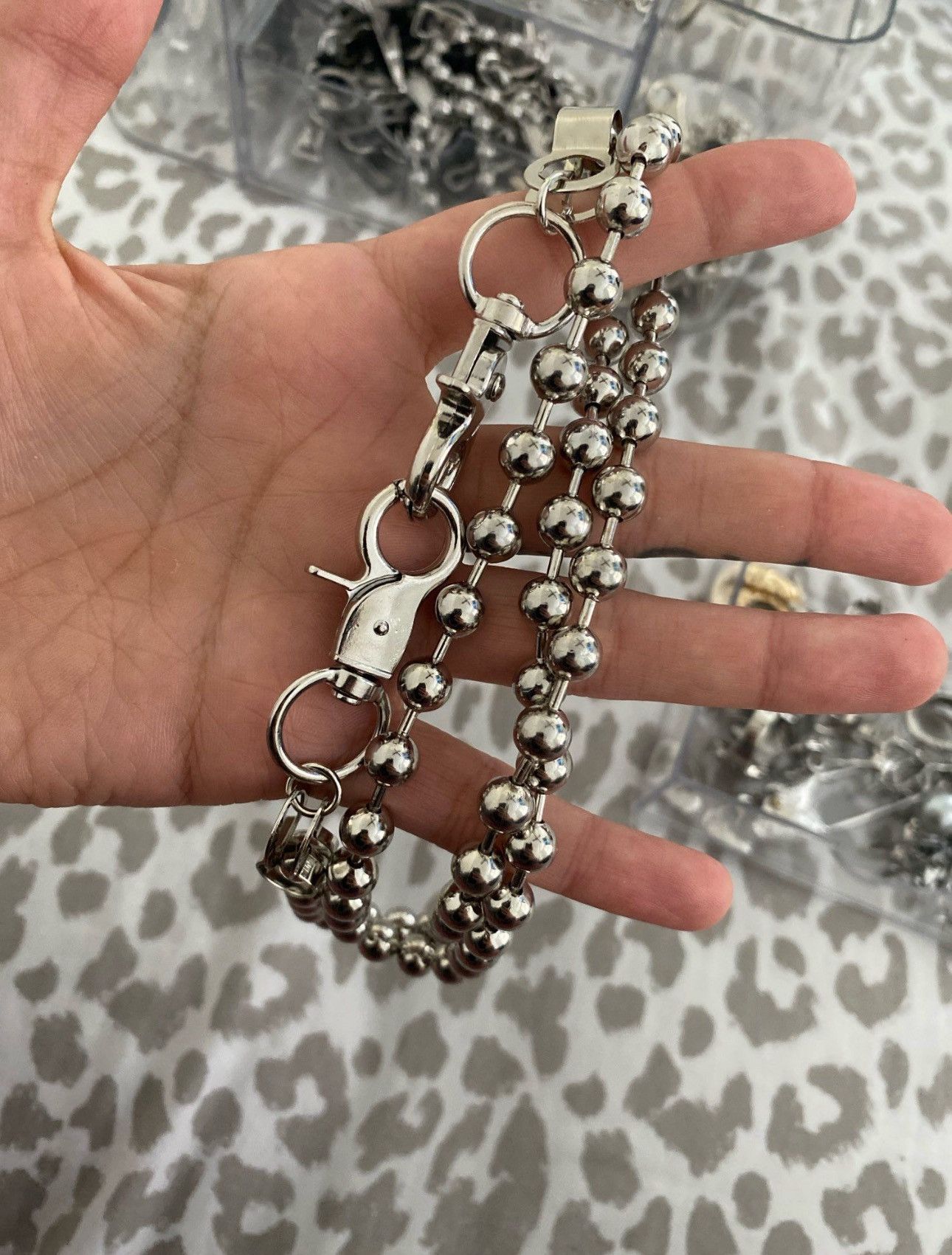 Jewelry Punk metal Bead pank Chain Trousers jeans Size ONE SIZE - 3 Thumbnail
