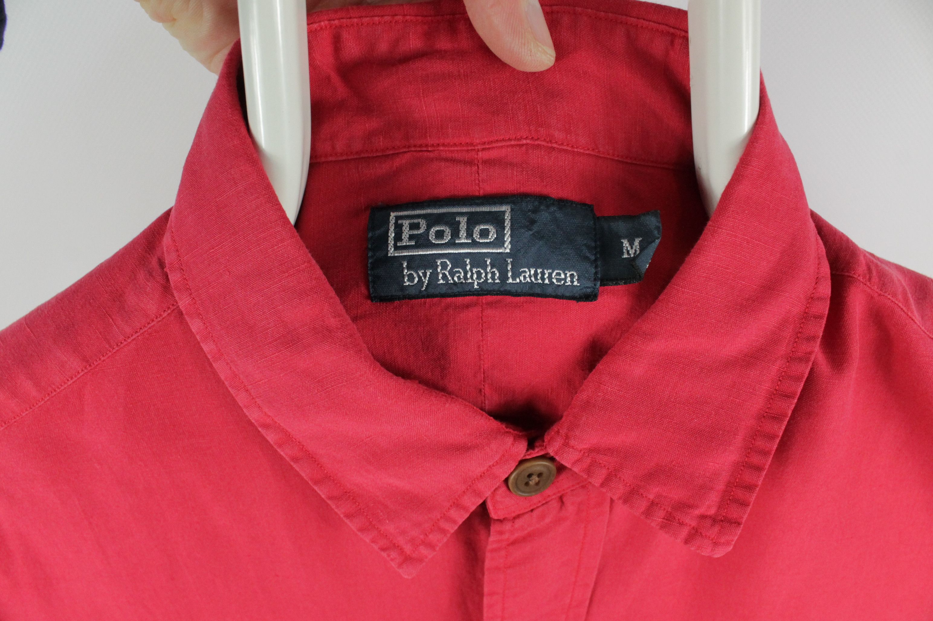 Polo Ralph Lauren Vintage Polo Ralph Lauren Red Linen Silk Casual Men's Shirt Size US M / EU 48-50 / 2 - 3 Thumbnail