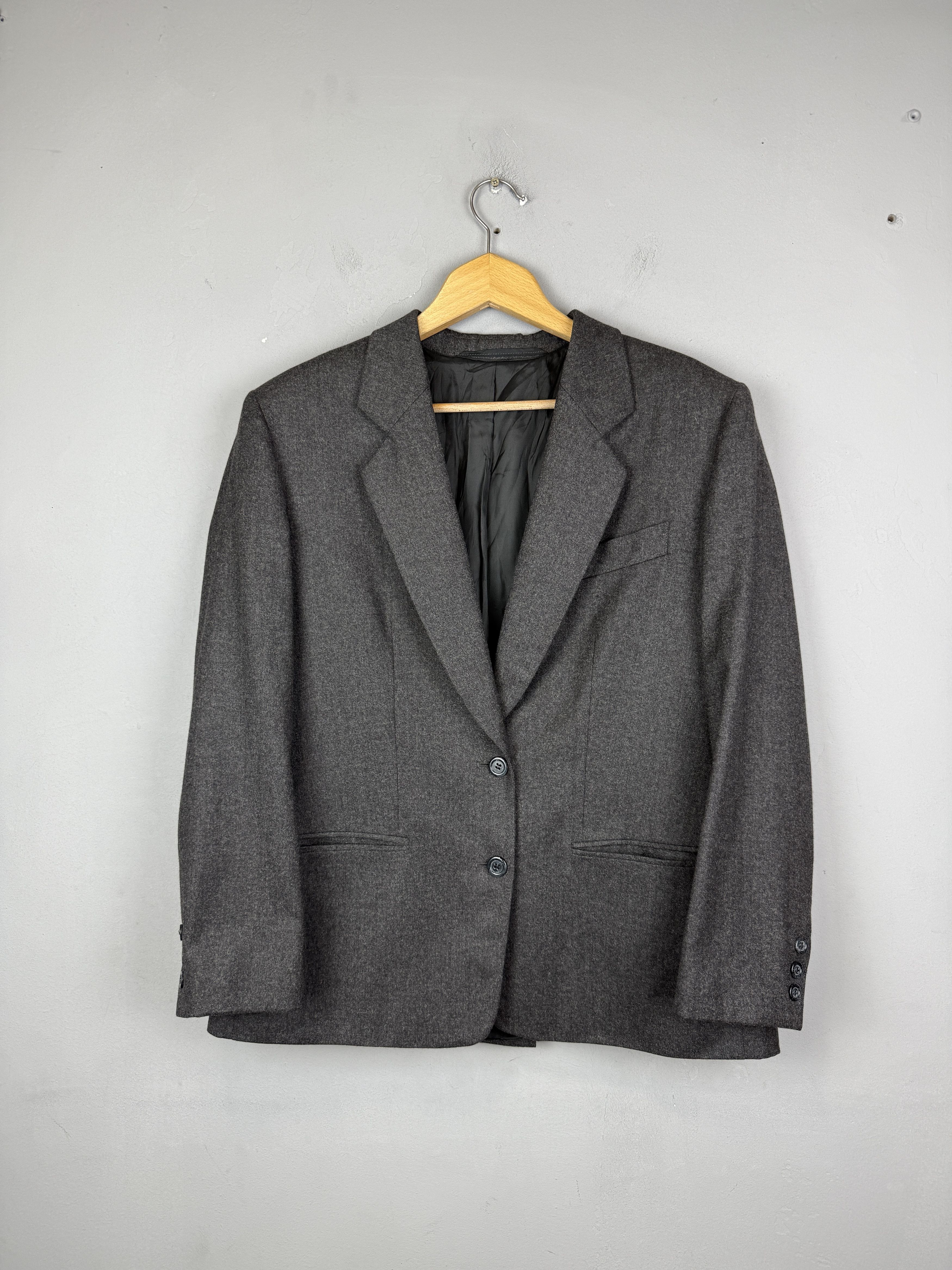 Designer Christian Feller Loro Piana Jacket Grey Pure Wool Italy Size 44R - 7 Thumbnail