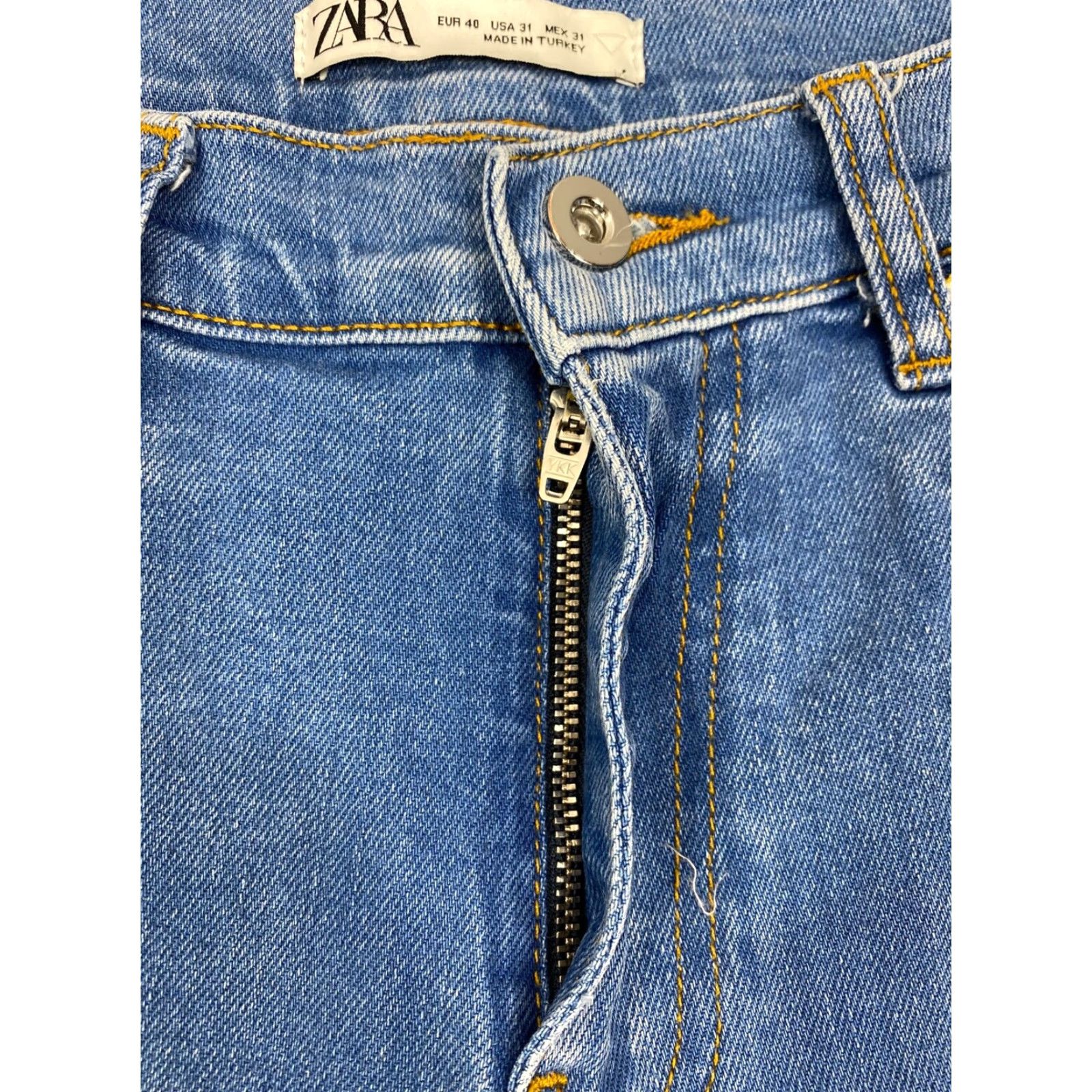 Zara Zara Jeans Women's Size 31 Light Wash Blue Denim 5-Pocket Relaxed Regular Belt Loops Vintage No Size 24" / US 00 / IT 34 - 4 Thumbnail