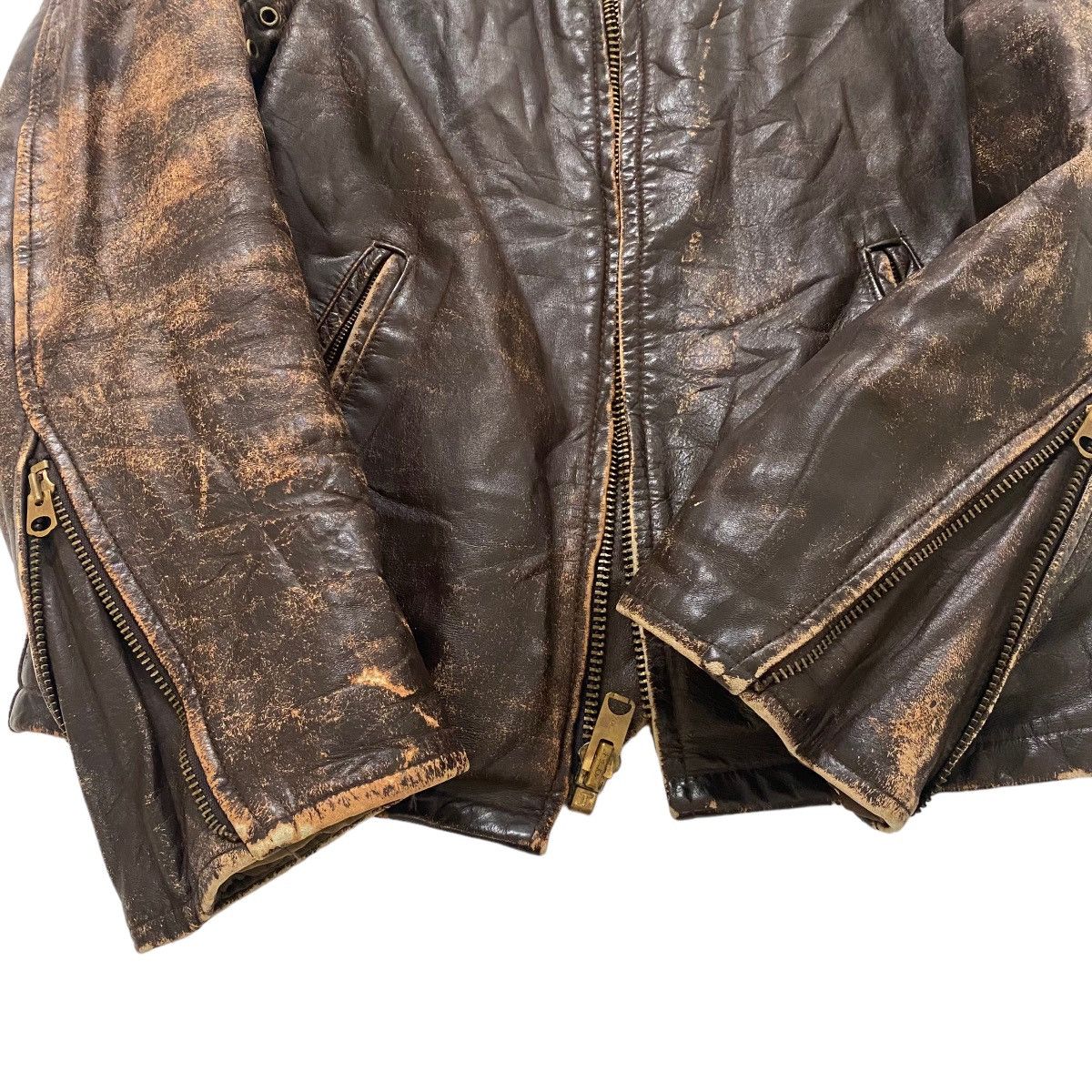 Genuine Leather ✨50s Motorcycle biker leather jacket size 38 Size US S / EU 44-46 / 1 - 7 Thumbnail