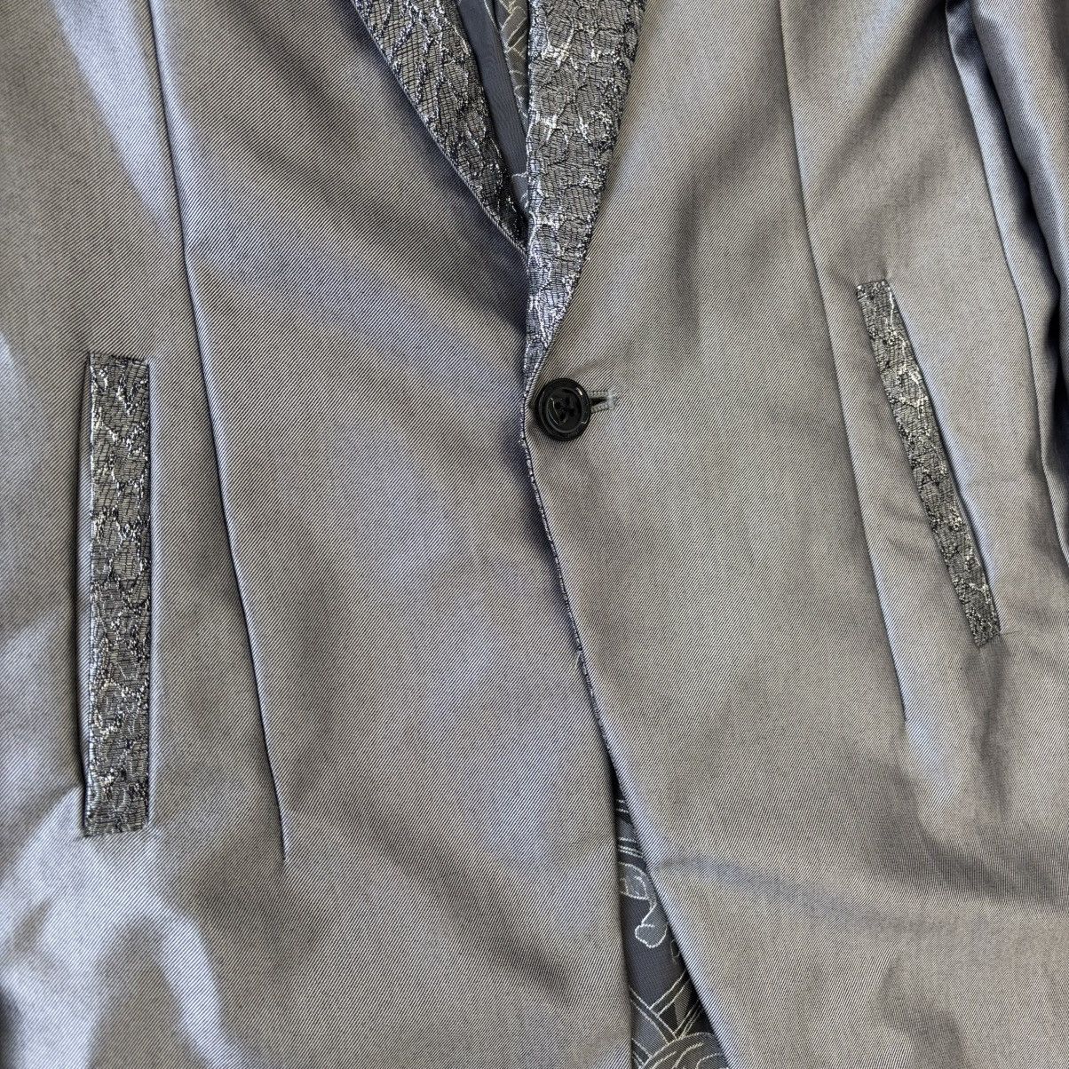 Japanese Brand MIDAS Silver Patterned Collar Blazer Size US S / EU 44-46 / 1 - 3 Thumbnail